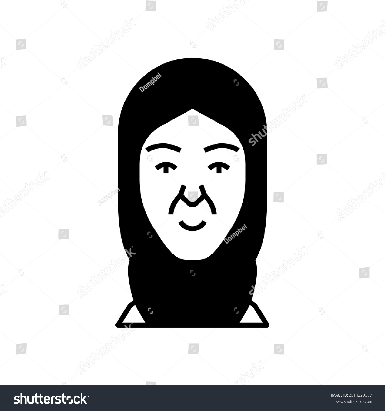 Female Moeslem Lady Profile Picture Human Royalty Free Stock Vector