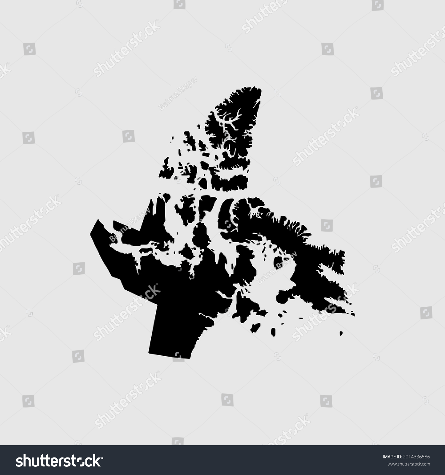 Map of Nunavut - Canada outline silhouette - Royalty Free Stock Vector ...