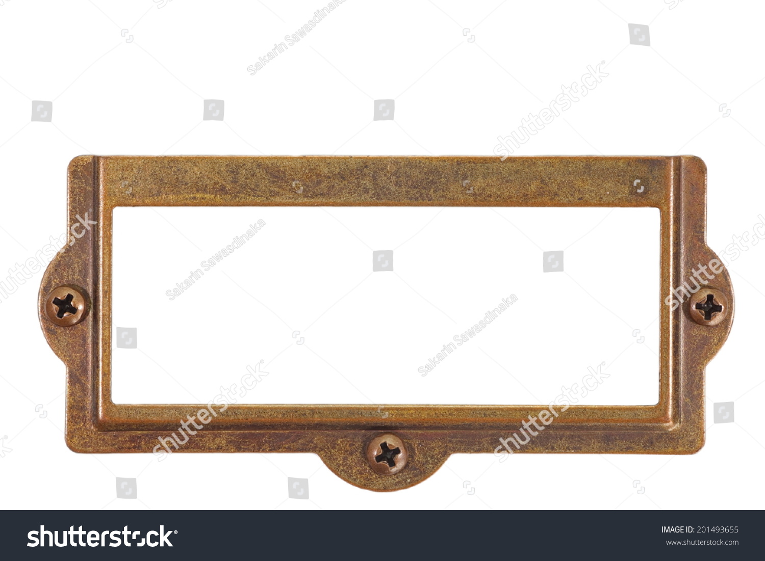Antique brass name plate #201493655