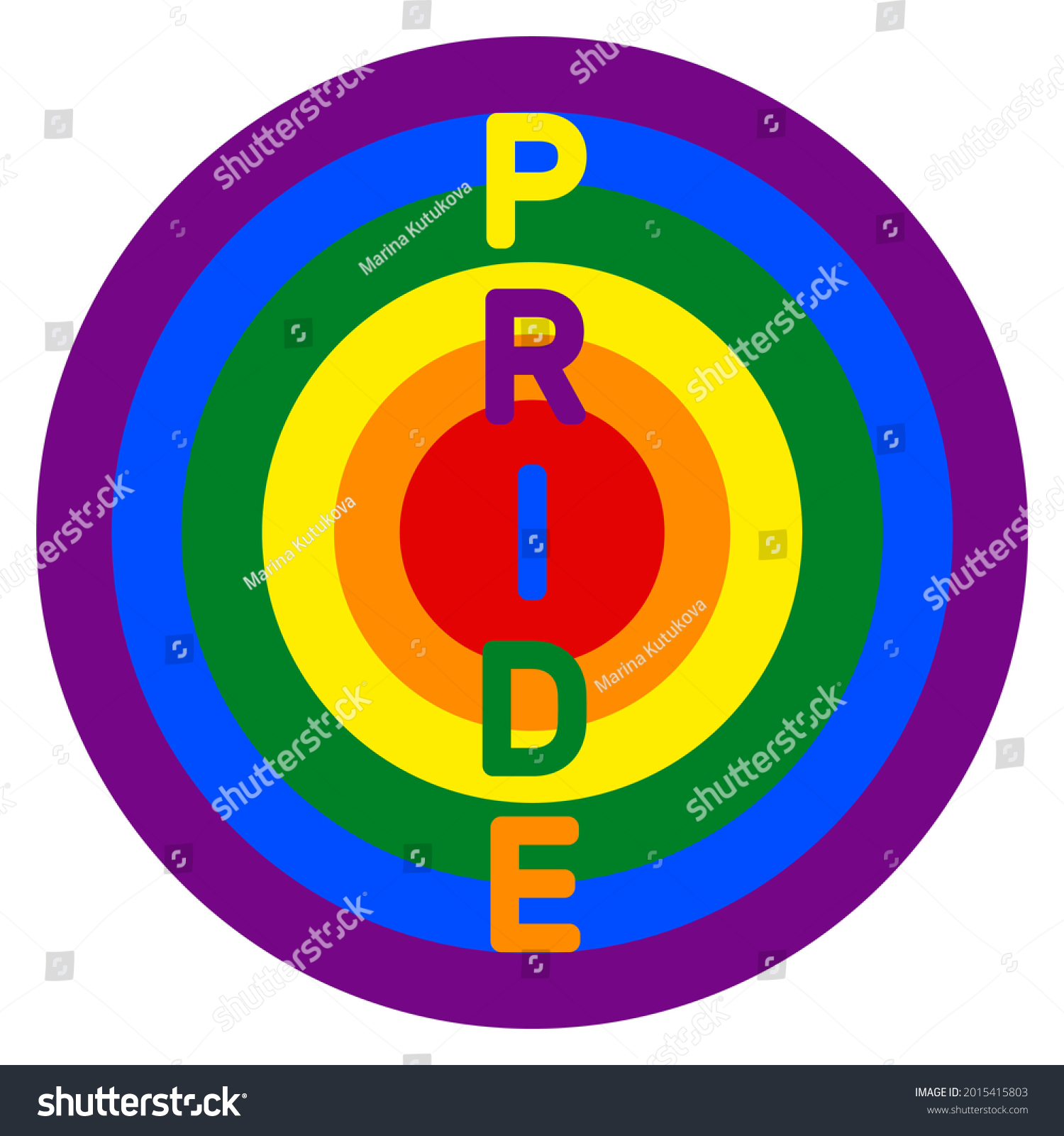 Rainbow target. Symbol for LGBT Lesbian Gay - Royalty Free Stock Vector ...