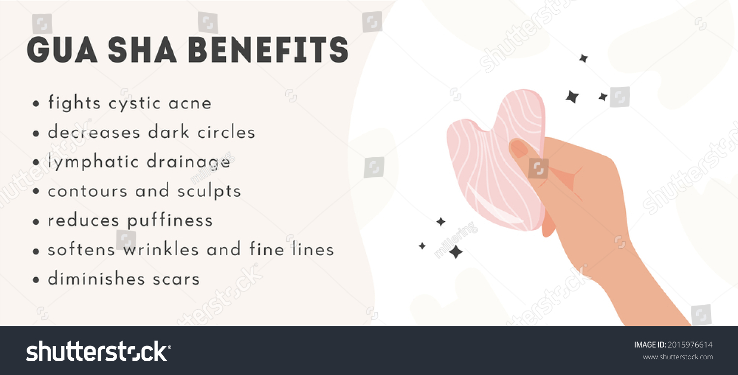 Gua Sha Facial Massage Benefits Infographic Royalty Free Stock Vector 2015976614 8129