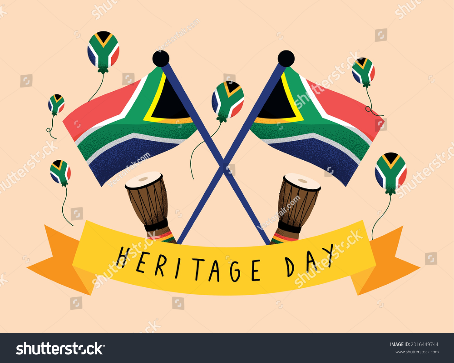 heritage day banner with flags Royalty Free Stock Vector 2016449744