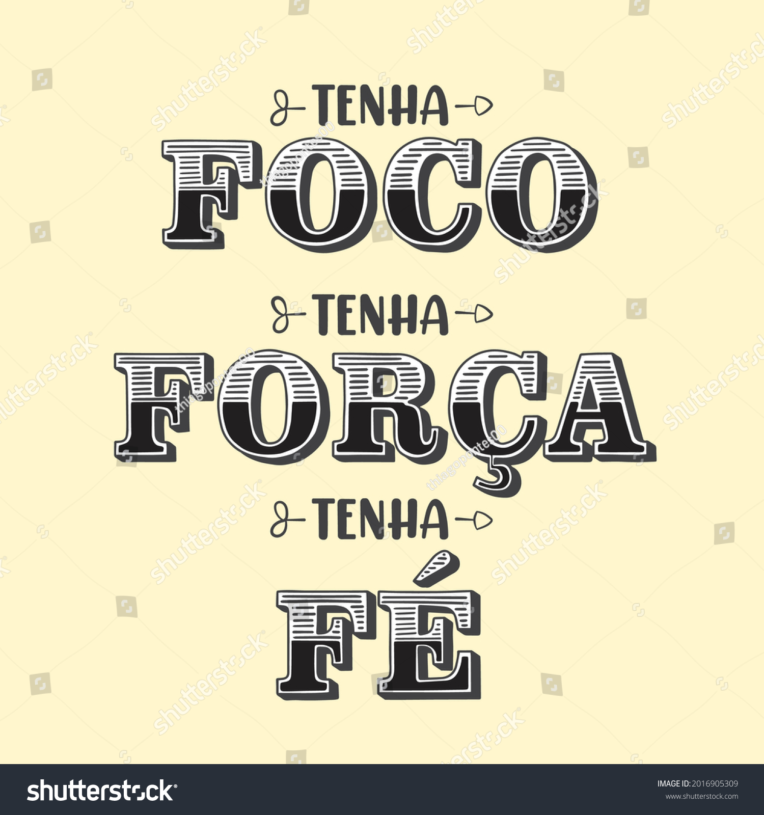 A Motivational Portuguese Poster Translation Royalty Free Stock Vector 2016905309 4044