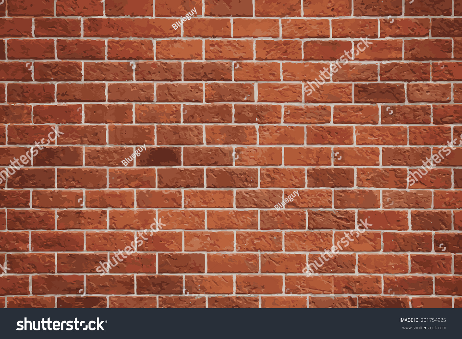 Red brick wall vector background #201754925