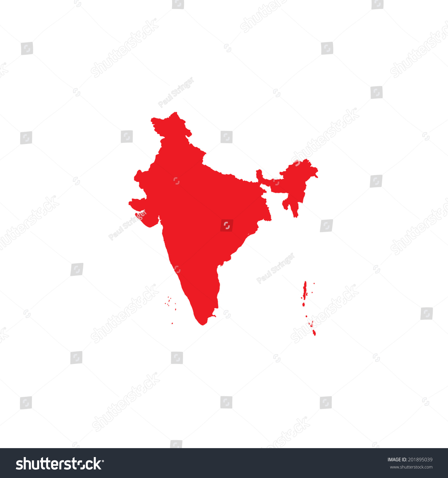 Shape of the Country of India - Royalty Free Stock Photo 201895039 ...