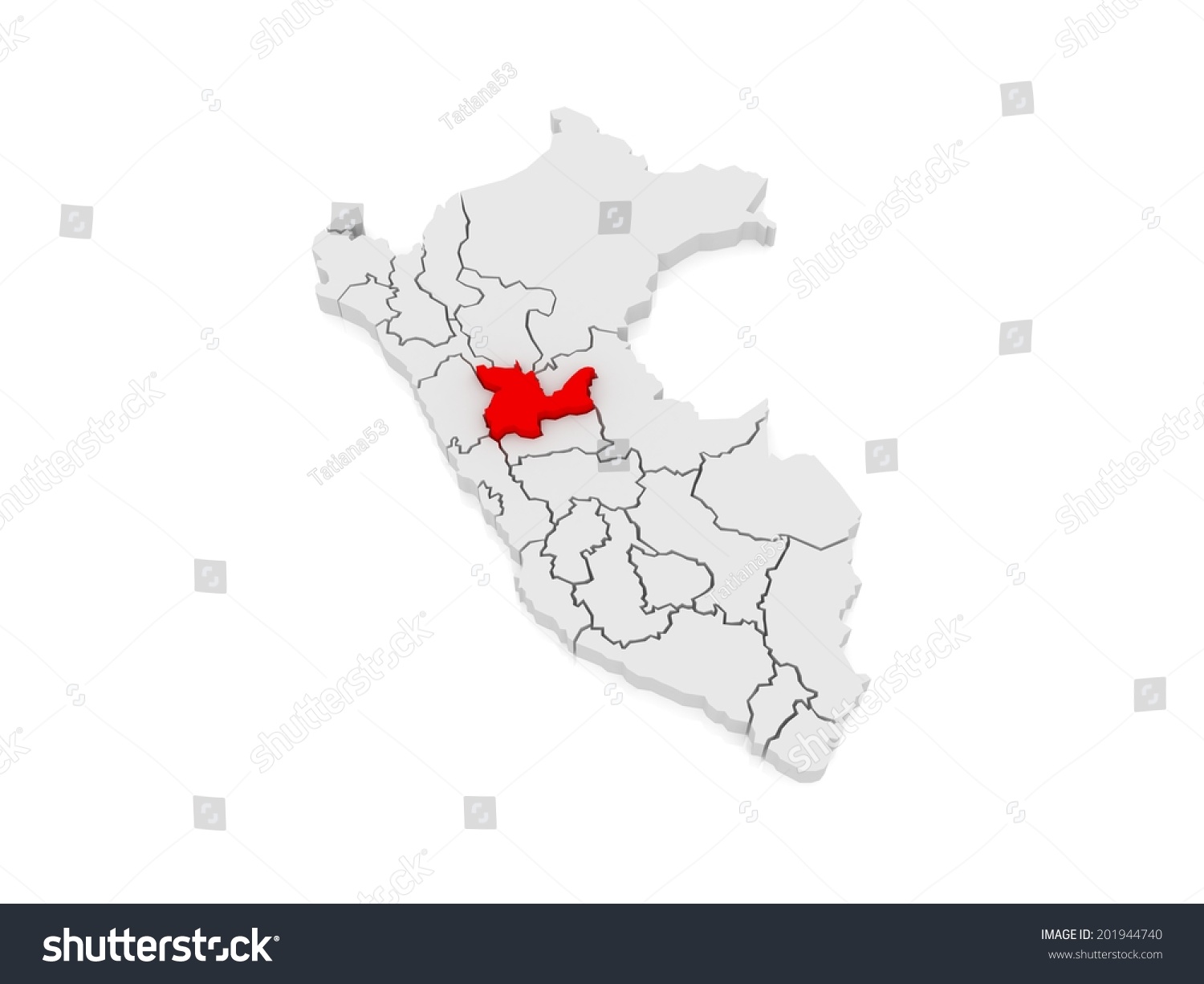 Map Of Huanuco Peru D Royalty Free Stock Photo Avopix Com