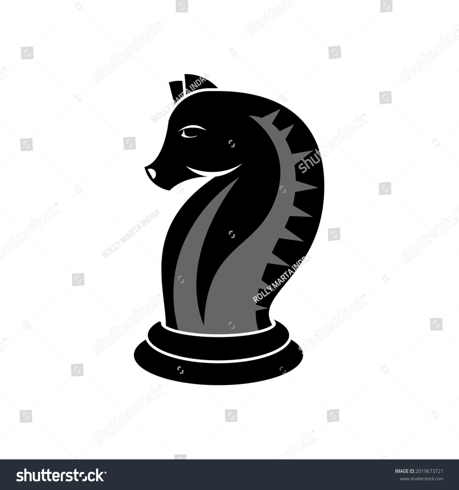 Chess. Vector illustration of a chess pawn. Kings, queens, rooks, ministers, horses and pawns. Isolated on a blank background, editable and changeable. #2019673721