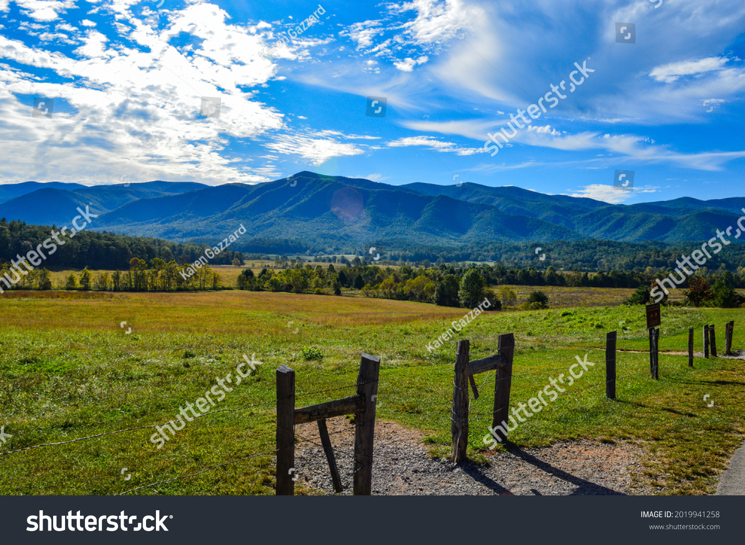 Cades Cove meadow and mountains #2019941258