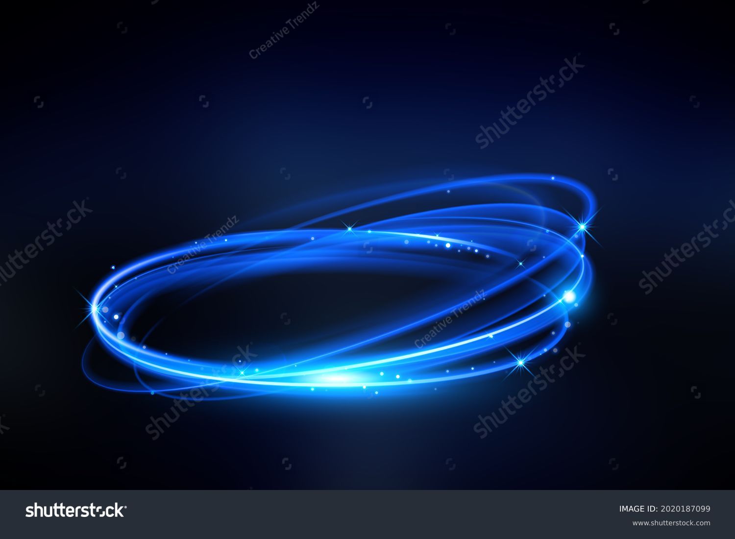 Beautiful colorful light effect of neon glow lights and flash. Background with flying design elements.blue background #2020187099