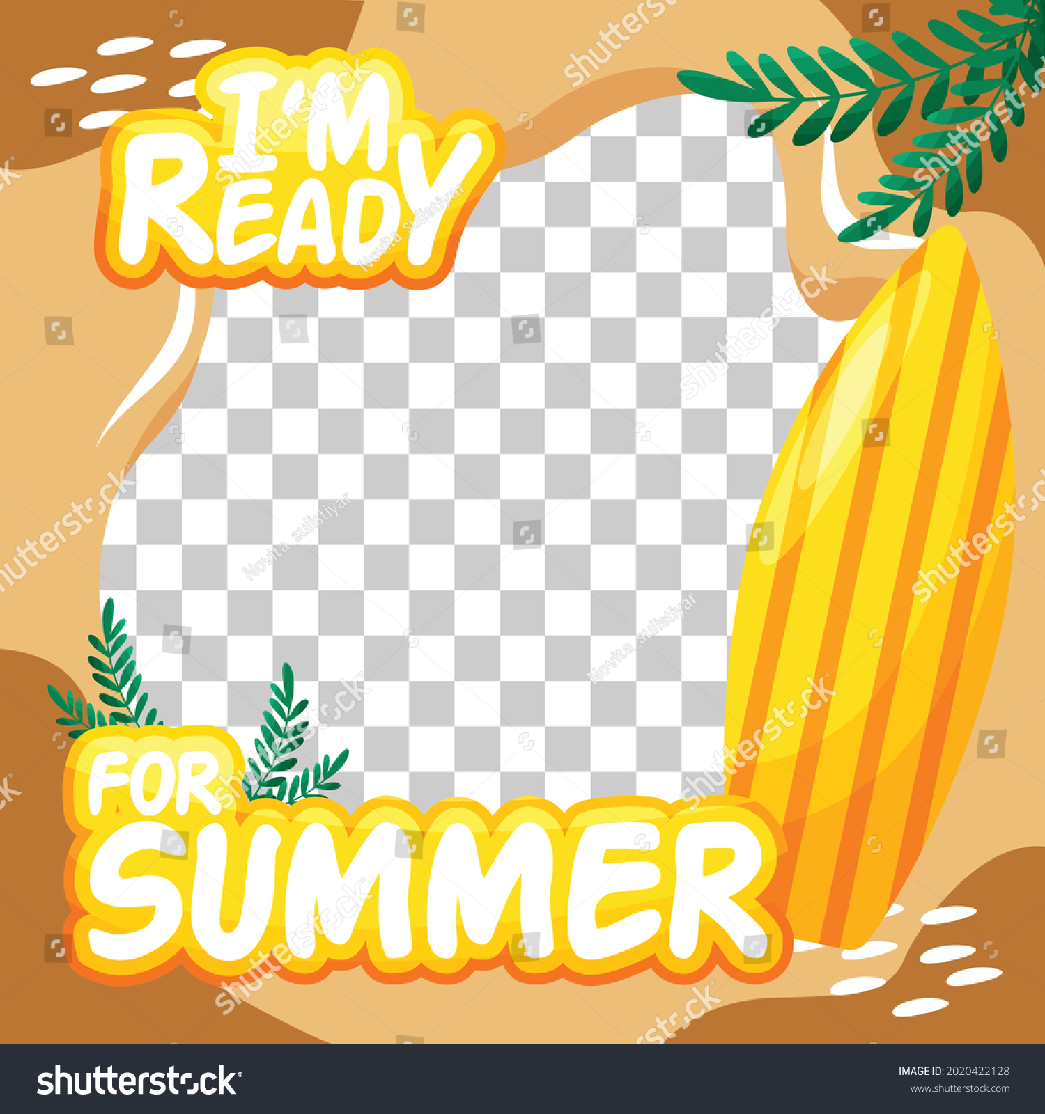 I'm ready for summer twibbon frame - Royalty Free Stock Vector ...