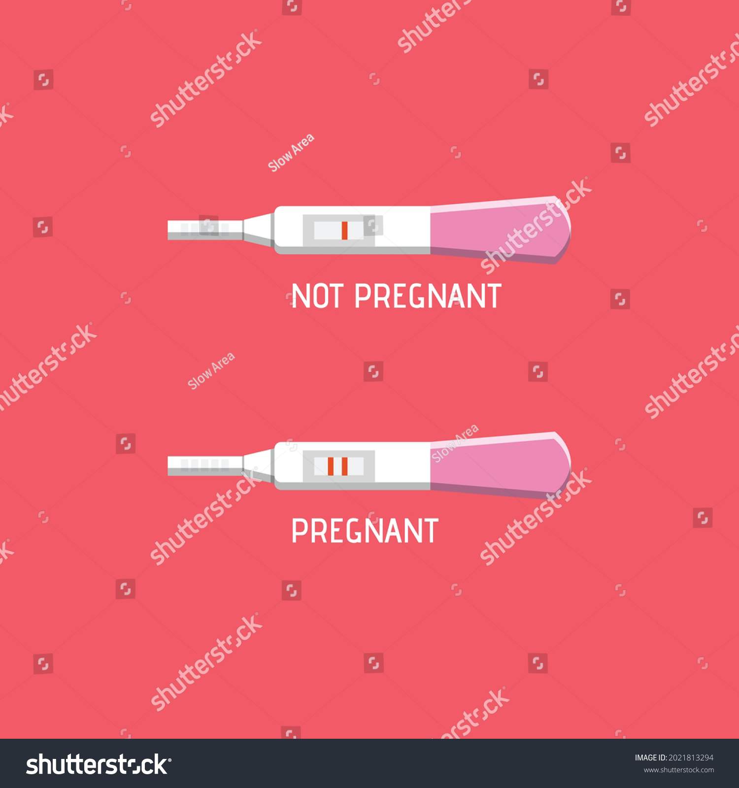 test pack with indicator pregnant and not pregnant illustration modern style , test pack vector, test pack icon #2021813294