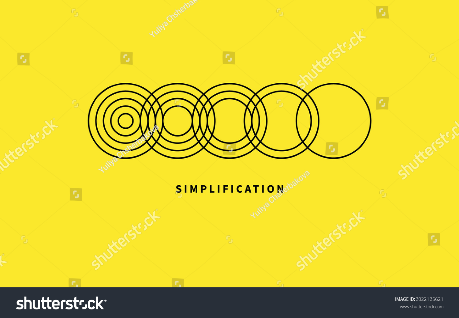 Simplification concept. Simplicity icon. Philosophical abstract metaphor. #2022125621