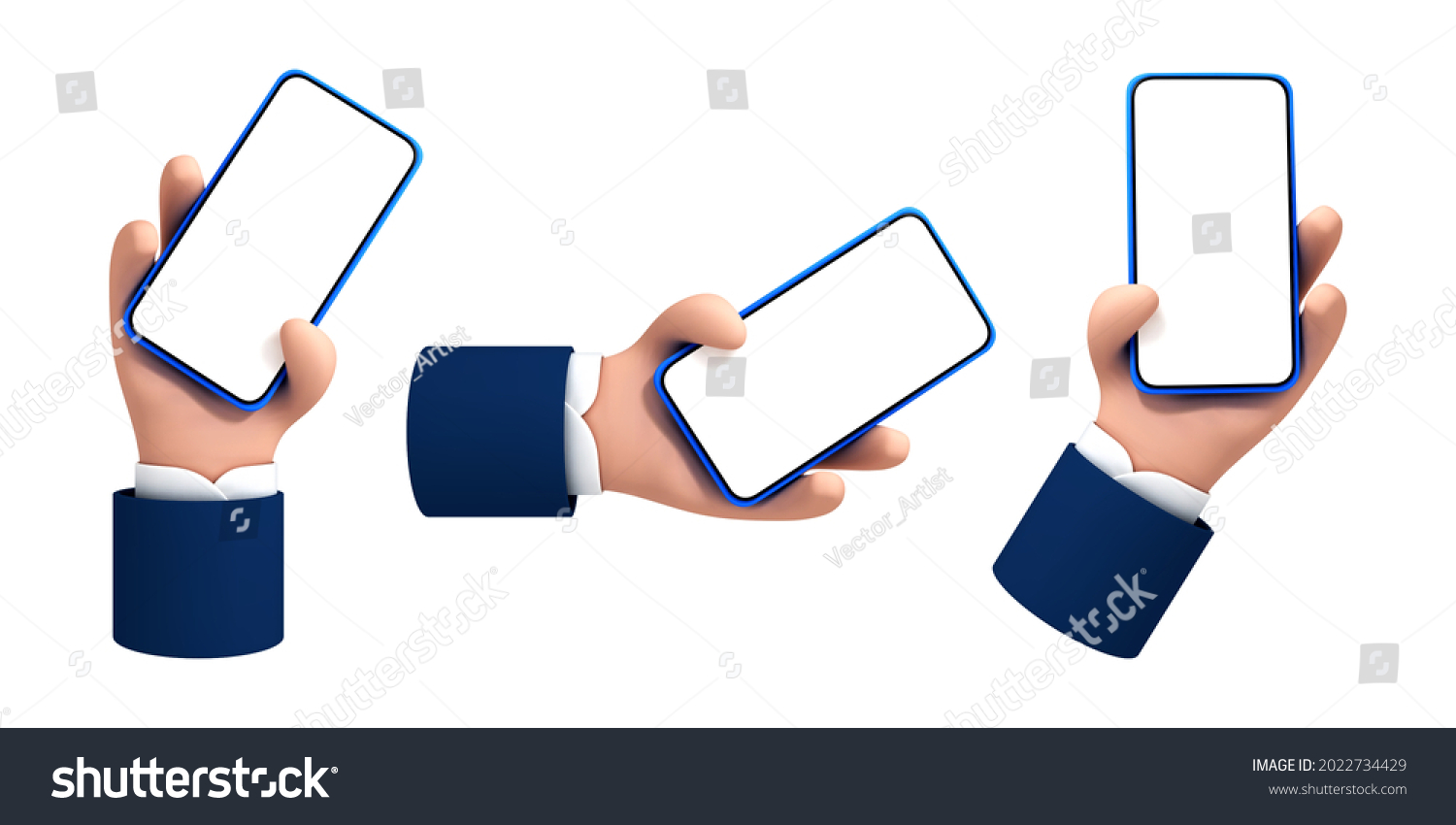 Vector Cartoon Hand Holding Smartphone With Royalty Free Stock Vector 2022734429 5851