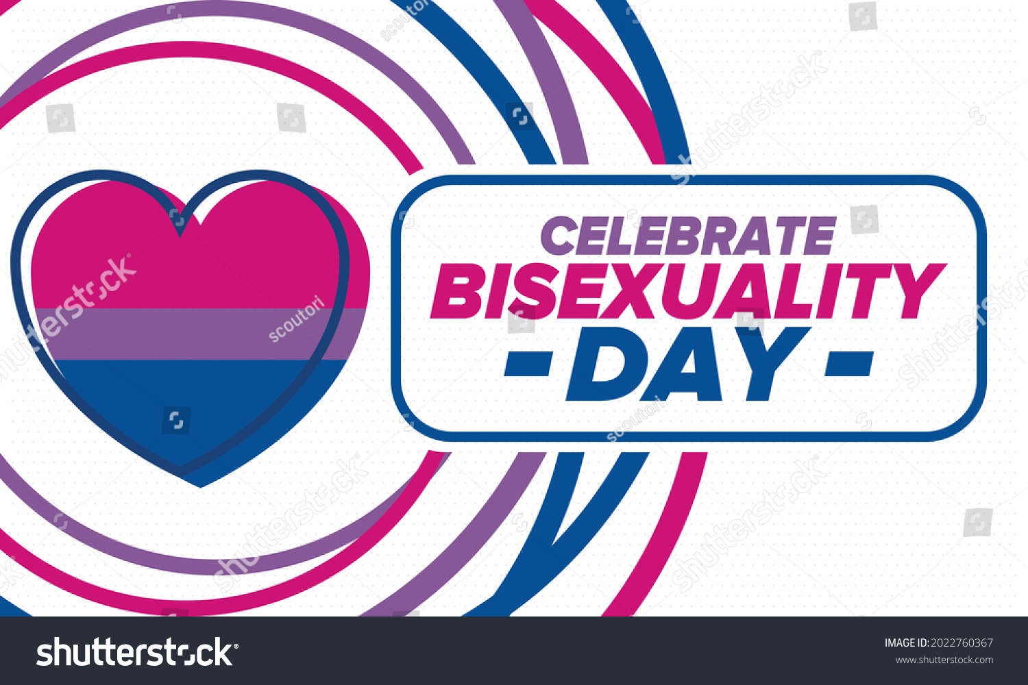 Celebrate Bisexuality Day Bisexual Pride And Bi Royalty Free Stock Vector 2022760367