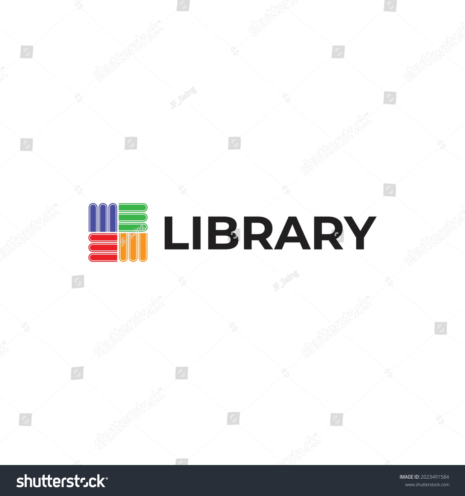 Stacked book icon. Typography library. Colorful - Royalty Free Stock ...