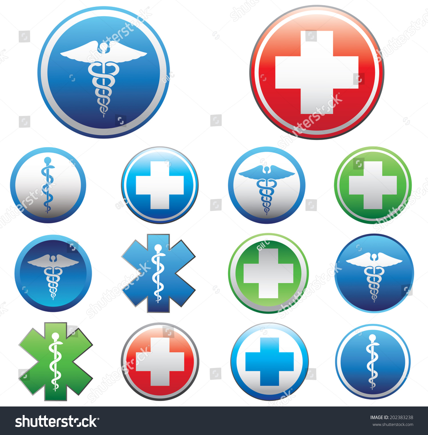 Set Of Medical Symbols Vector Illustration Royalty Free Stock