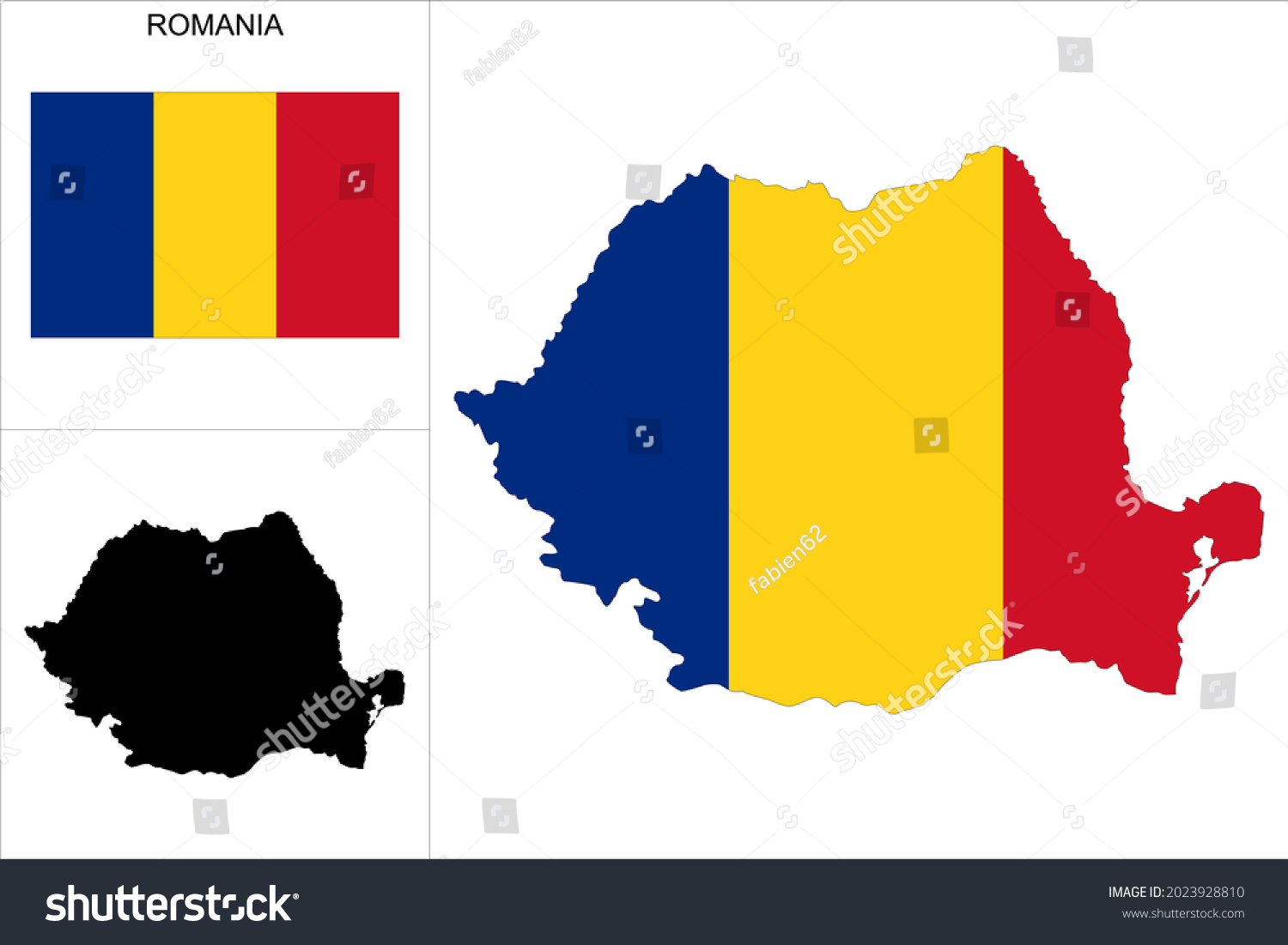 Romania map with Romanian flag background - Map - Royalty Free Stock ...