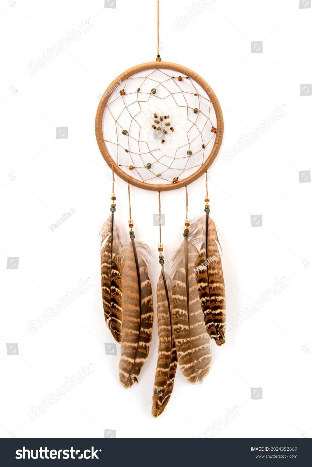 Native American Dreamcatcher Photo isolated on white #2024352869