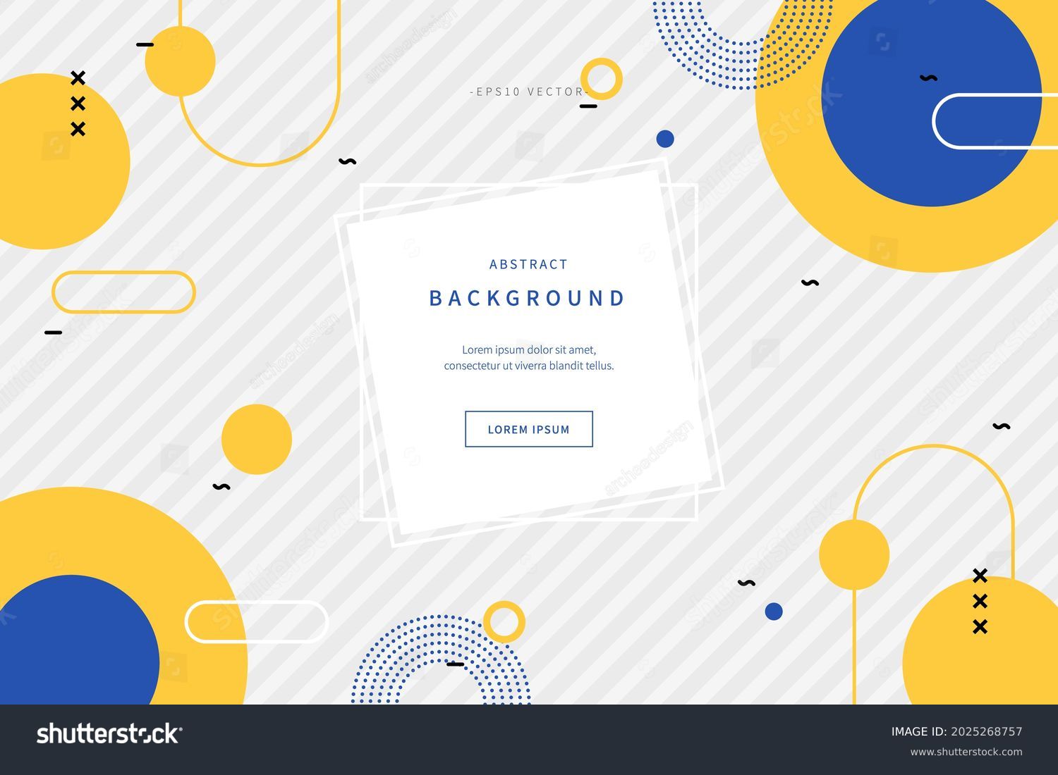 abstract background inspired by memphis style. colorful illustration with geometric shapes. flat  simple design for web page, cover, editorial, advertisement, flyer and sns. vector of eps version 10. #2025268757