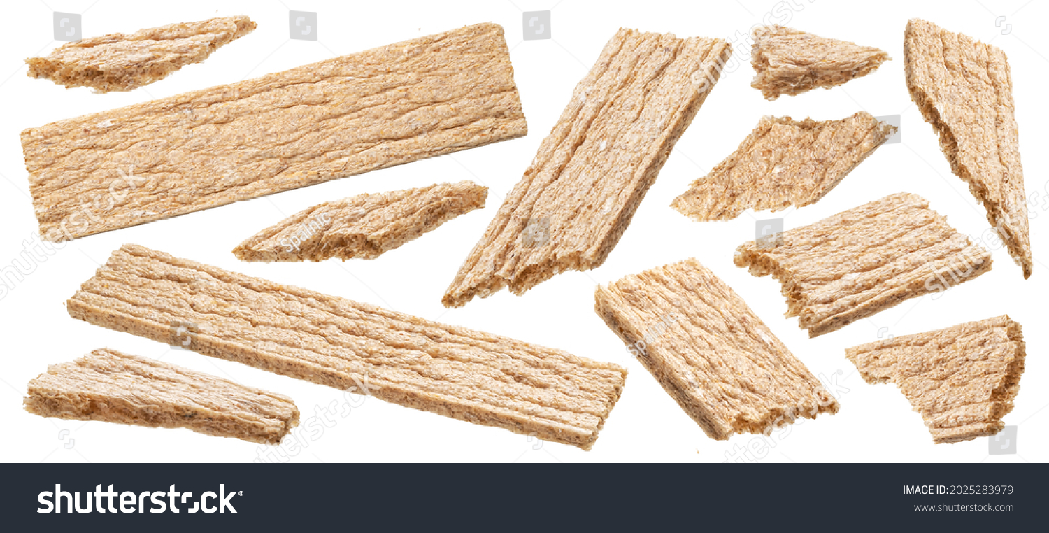 Crunchy rye crispbreads isolated on white background with clipping path, collection #2025283979