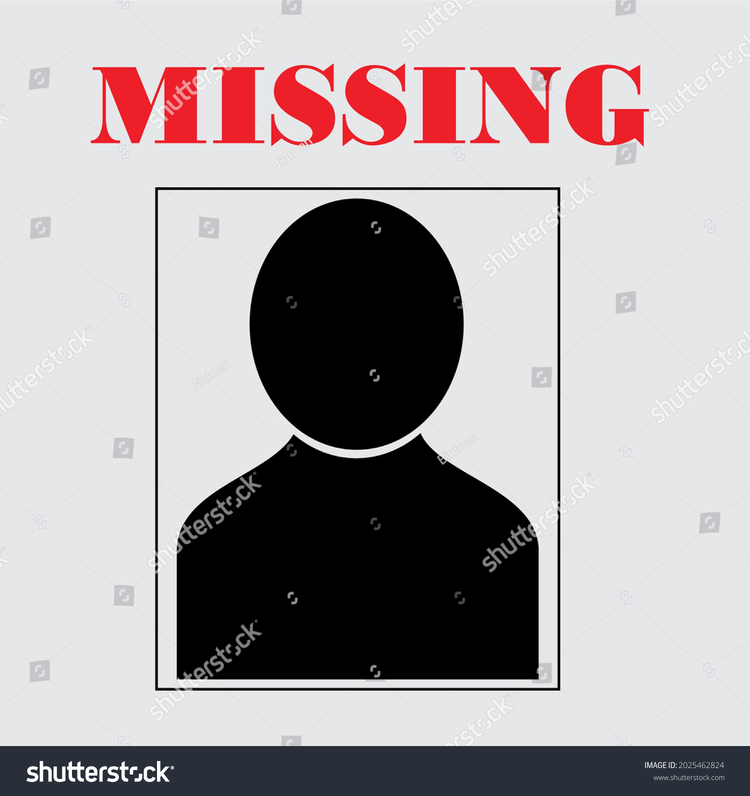 Illustration of missing persons information. Royalty Free Stock