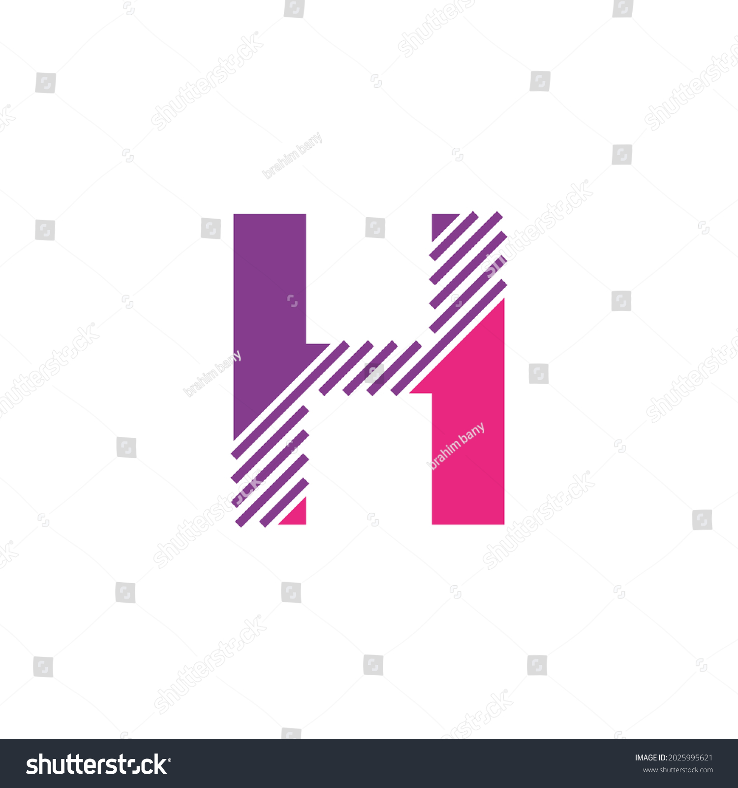 Dots Letter H Logo. H Letter Design Vector with - Royalty Free Stock ...