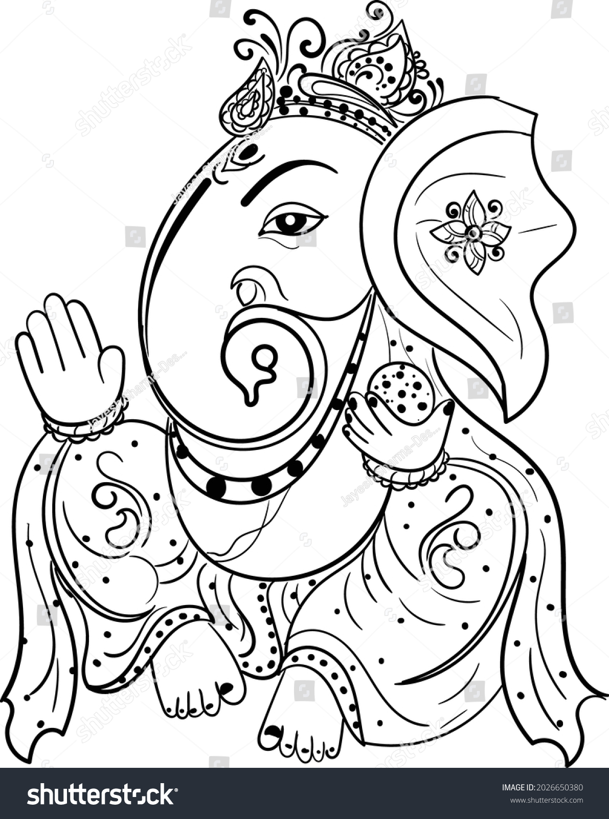 Indian wedding card clip art Lord Ganesha. God - Royalty Free Stock ...