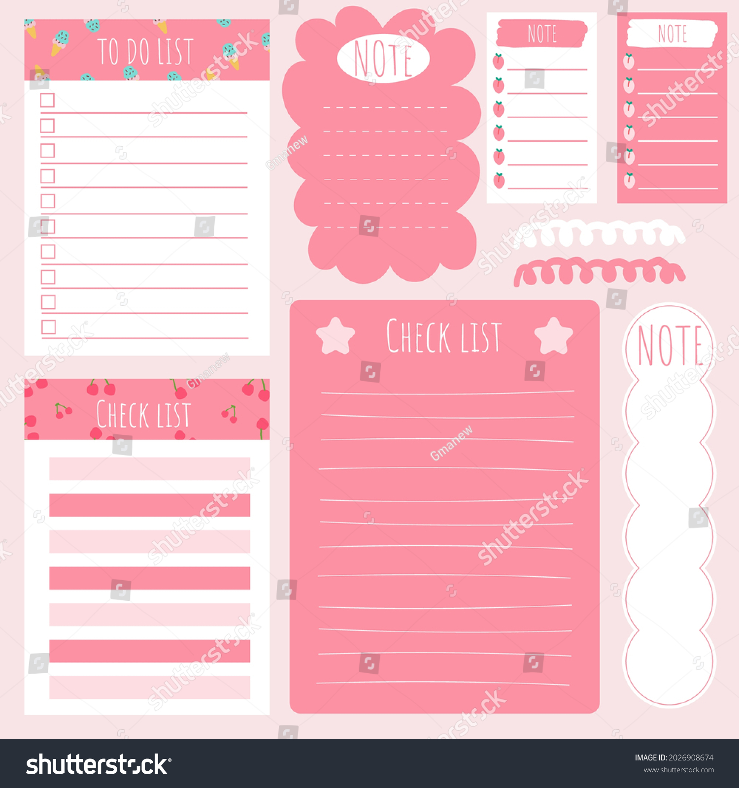 Cute Paper Note And Printable To Do List Royalty Free Stock Vector Avopix Com