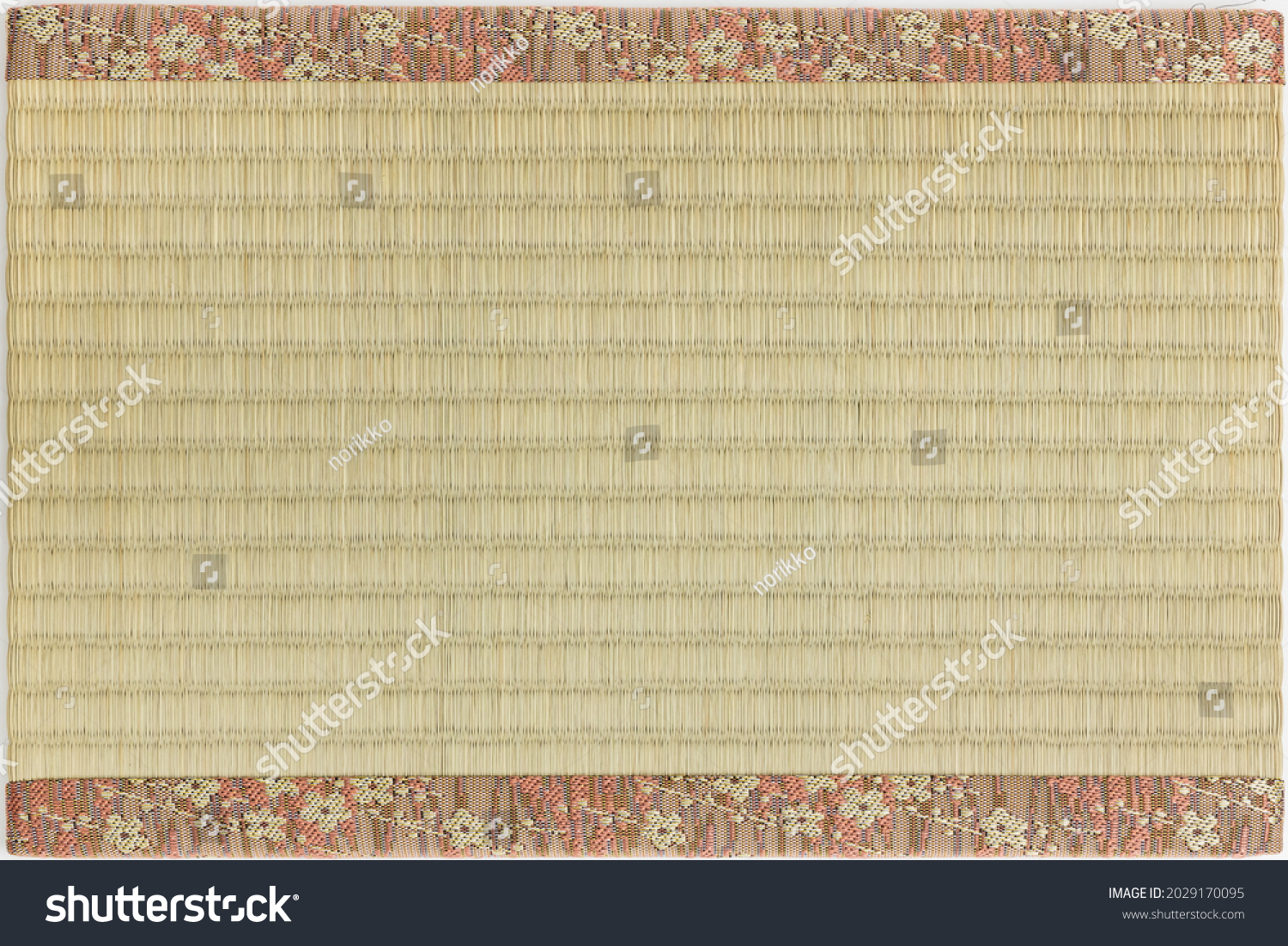 Background of tatami (traditional Japanese flooring)  #2029170095
