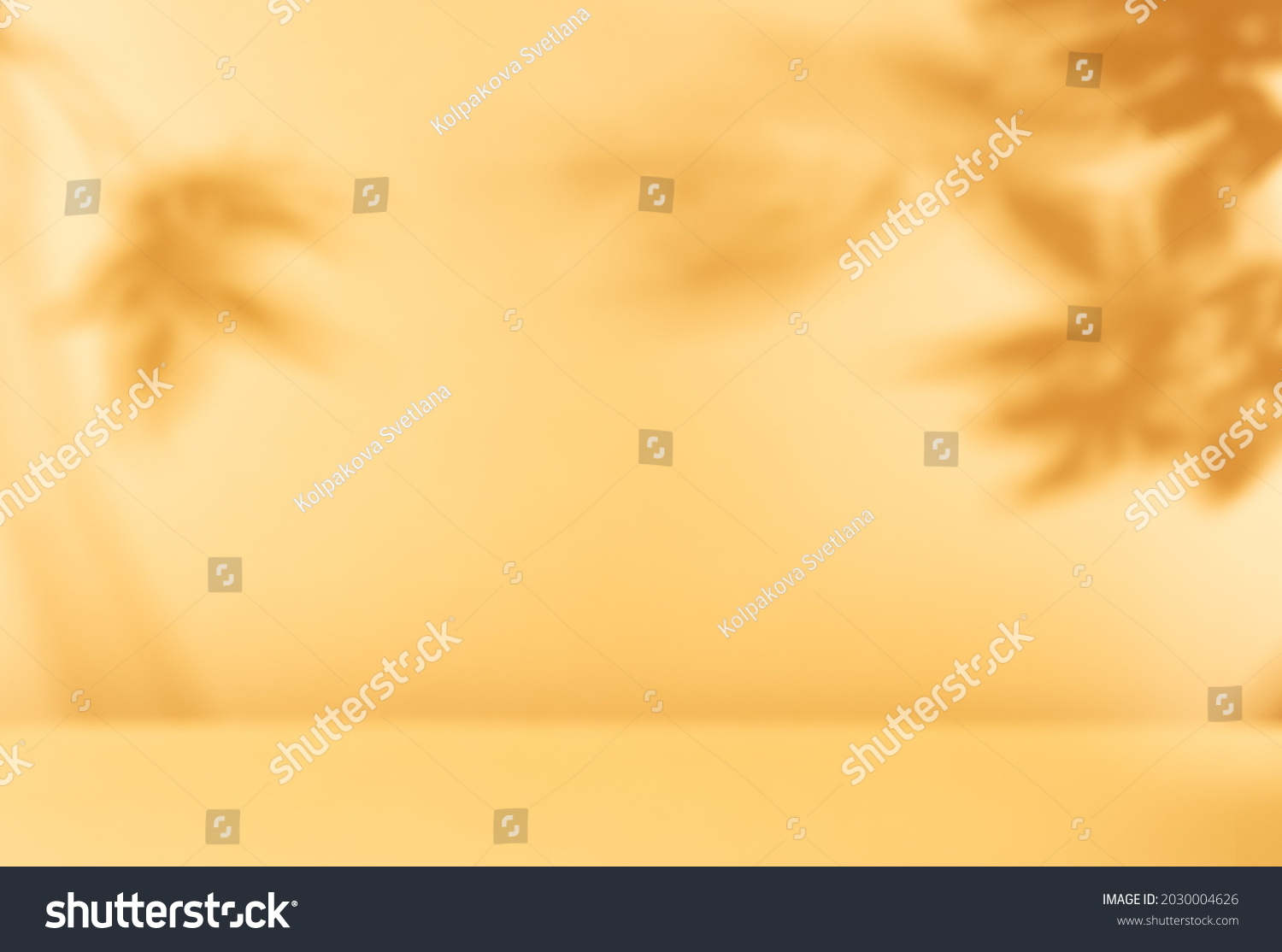 Autumn background with shadow of the maple tree leaves on a wall. Abstract Autumnal scene. #2030004626