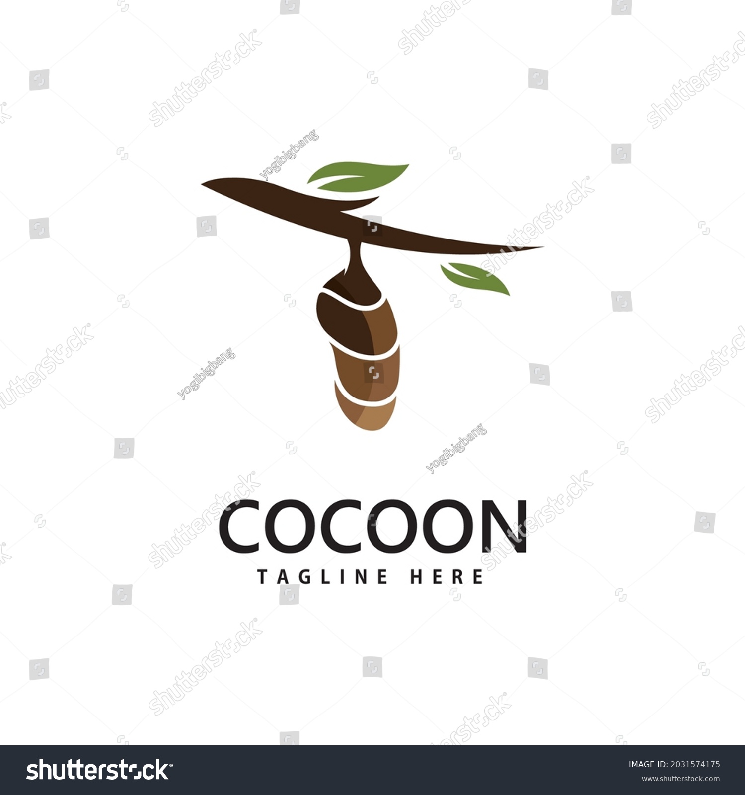 Cocoon Logo Vector Icon Illustration Template Royalty Free Stock