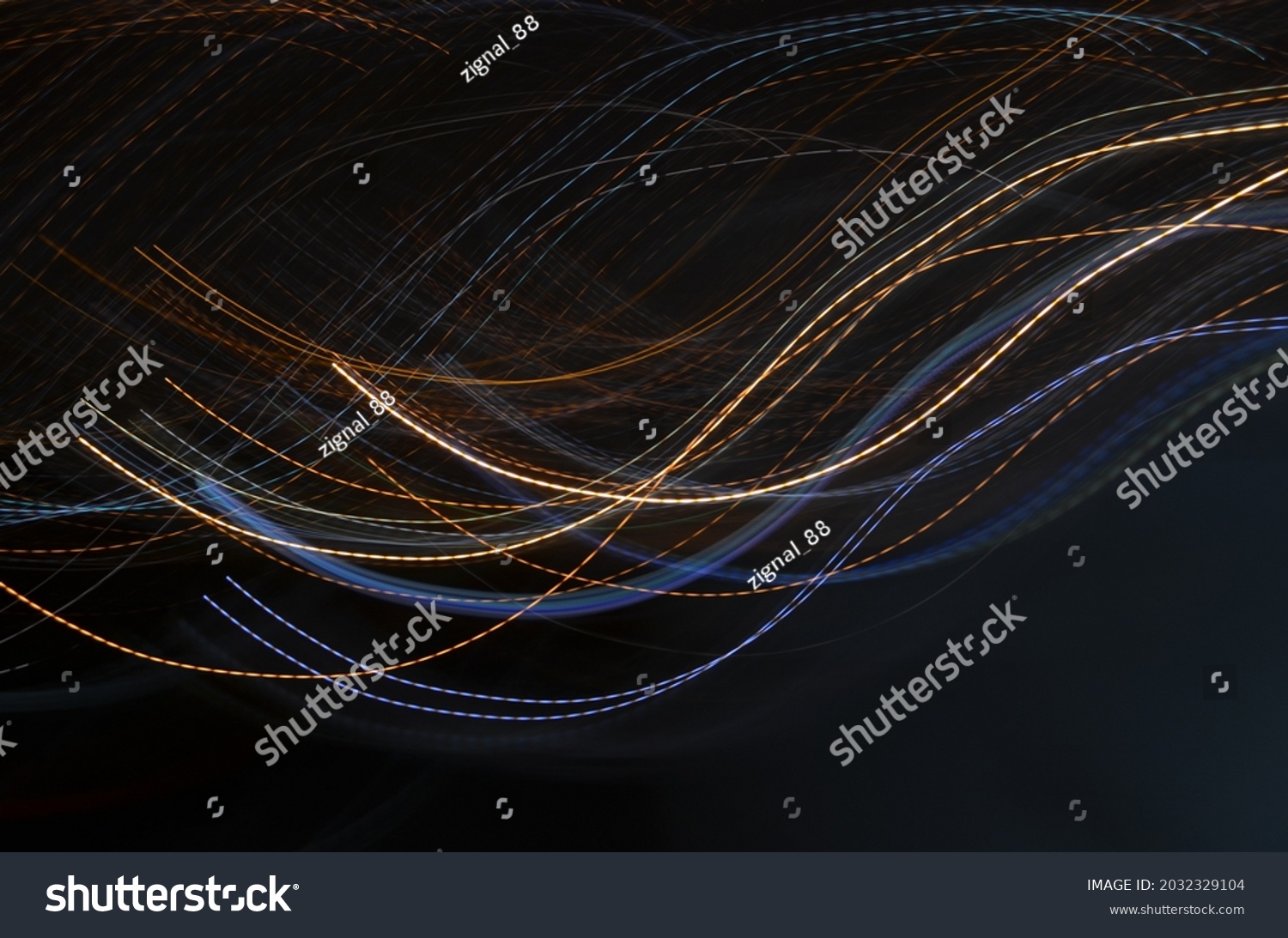 Photography line, Speed Lines, Stripes Seamless Pattern Design. Moving Fast Shooting Stars, Meteorites on Dark Space Background. Seamless Holiday, Fabric, Cover, Ad, Fashion Pattern. #2032329104
