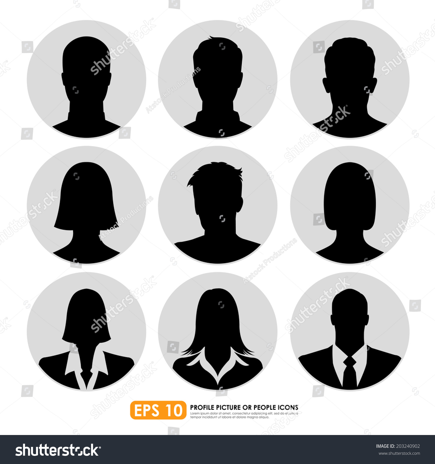 Avatar Profile Picture Icon Set Including Male Royalty Free Stock Vector Avopix Com