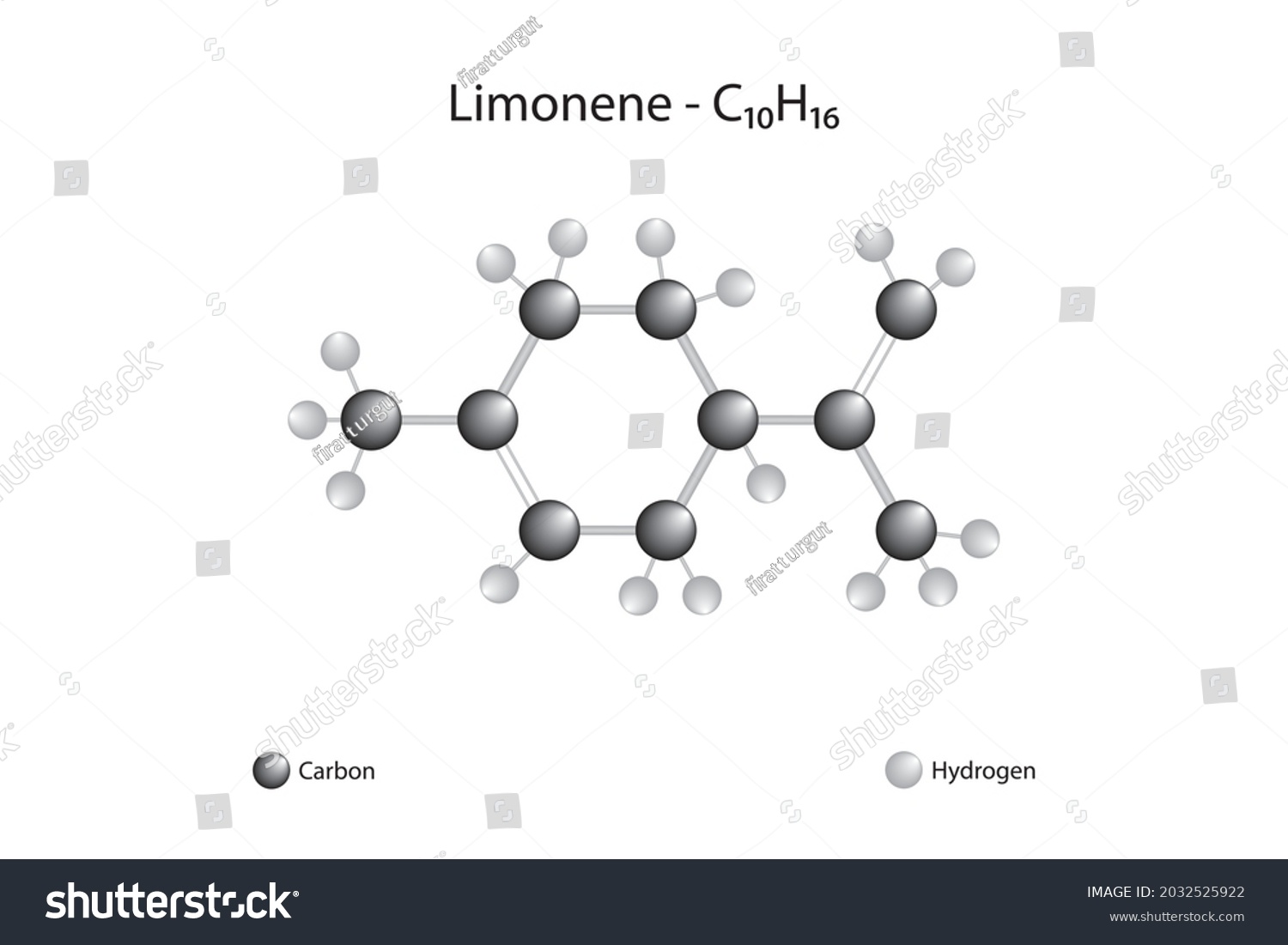 Molecular Formula Of Limonene. Limonene Is A - Royalty Free Stock ...