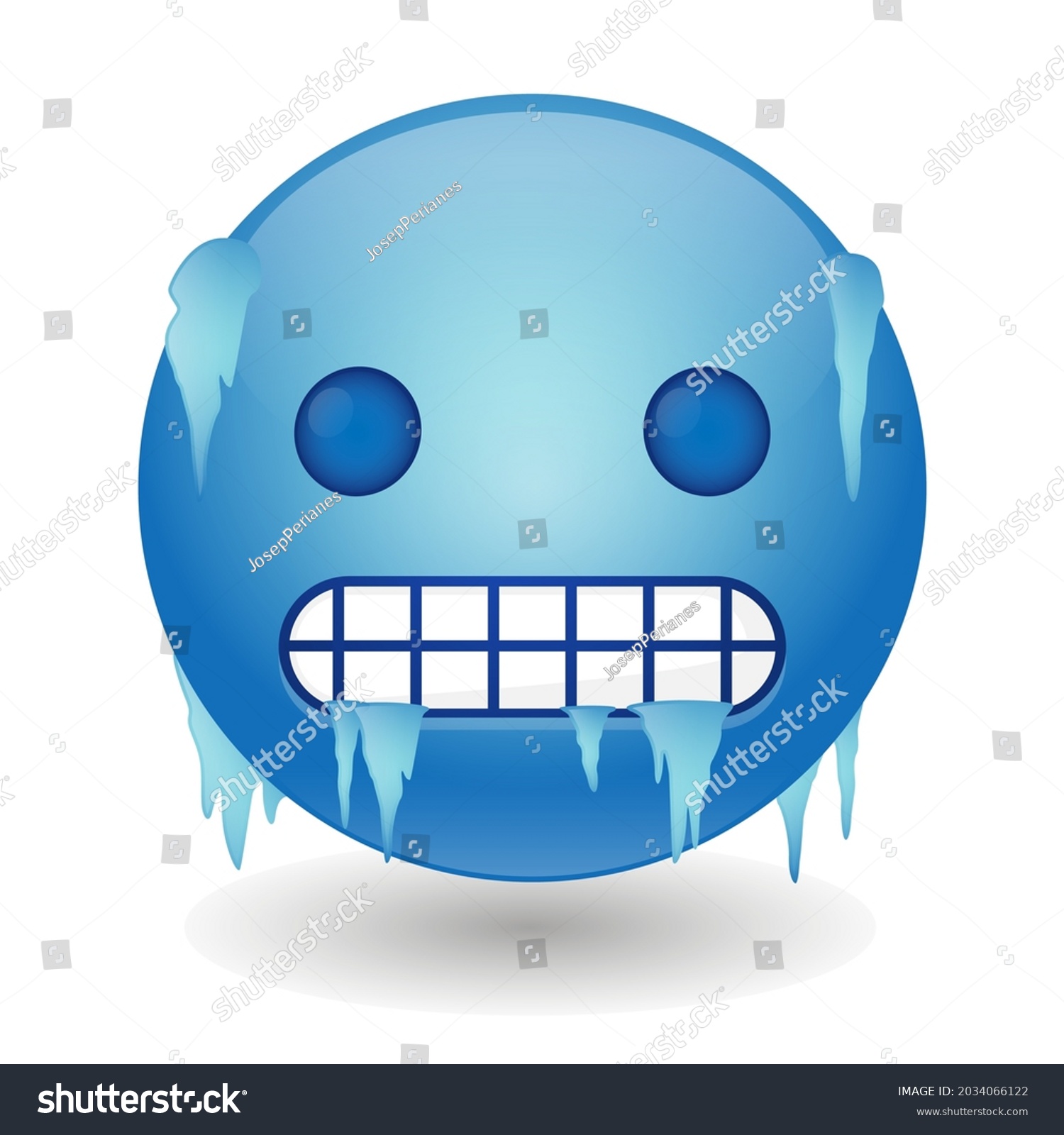 Cold Emoji Icon Illustration Sign. Freezing - Royalty Free Stock Vector ...