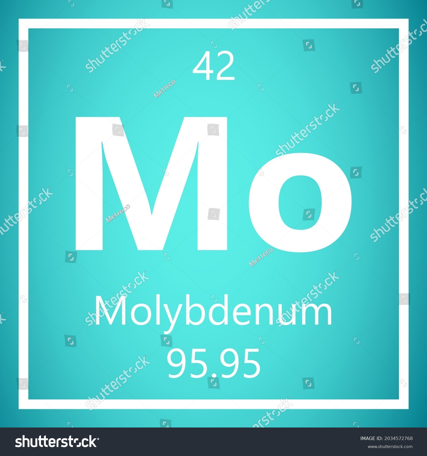 Molybdenum Mo Periodic Table Of Elements Atomic Royalty Free Stock