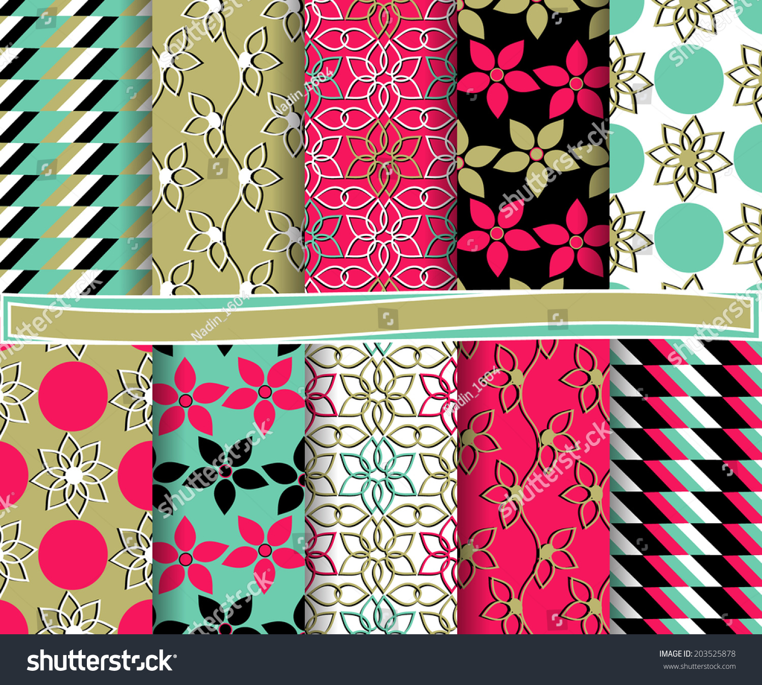 set of  abstract vector paper for scrapbook  #203525878
