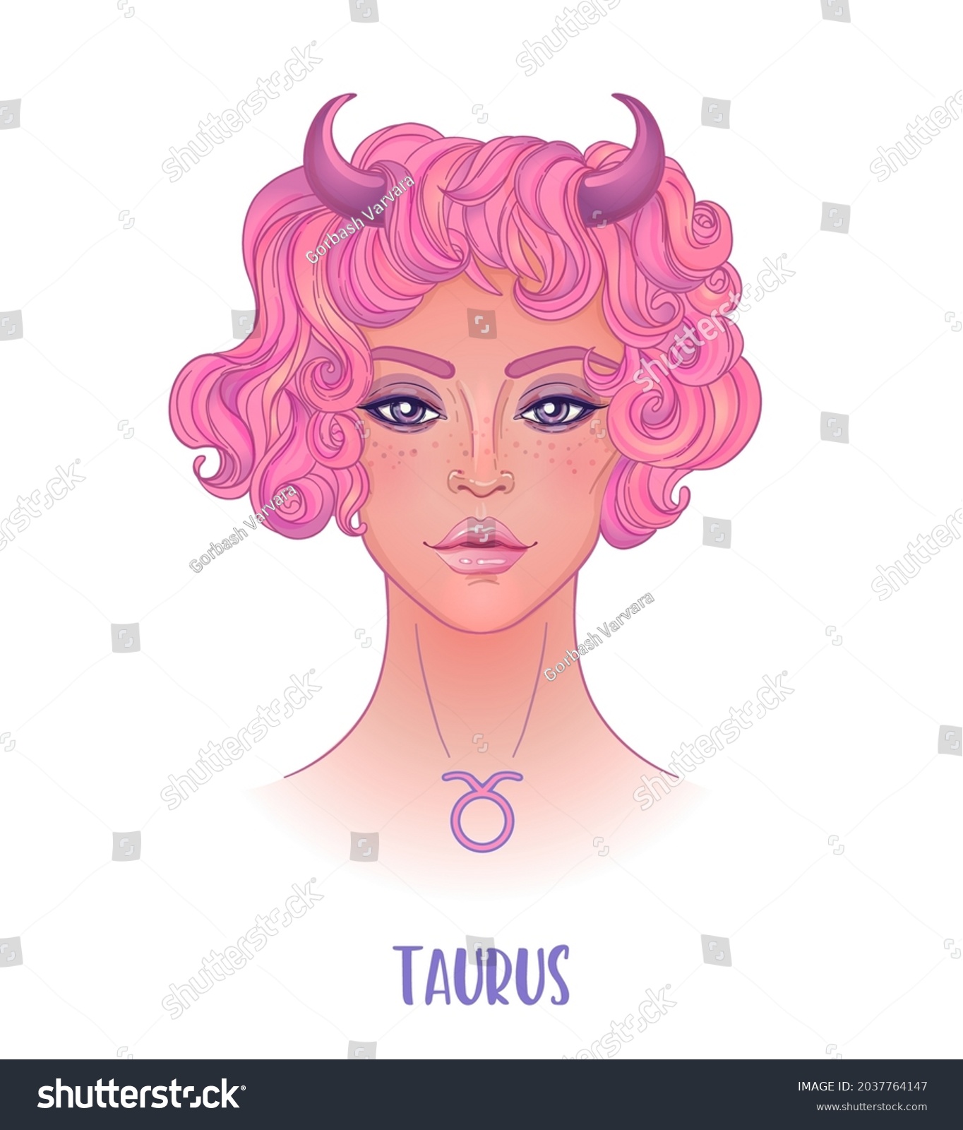 Illustration Of Taurus Astrological Sign As A Royalty Free Stock