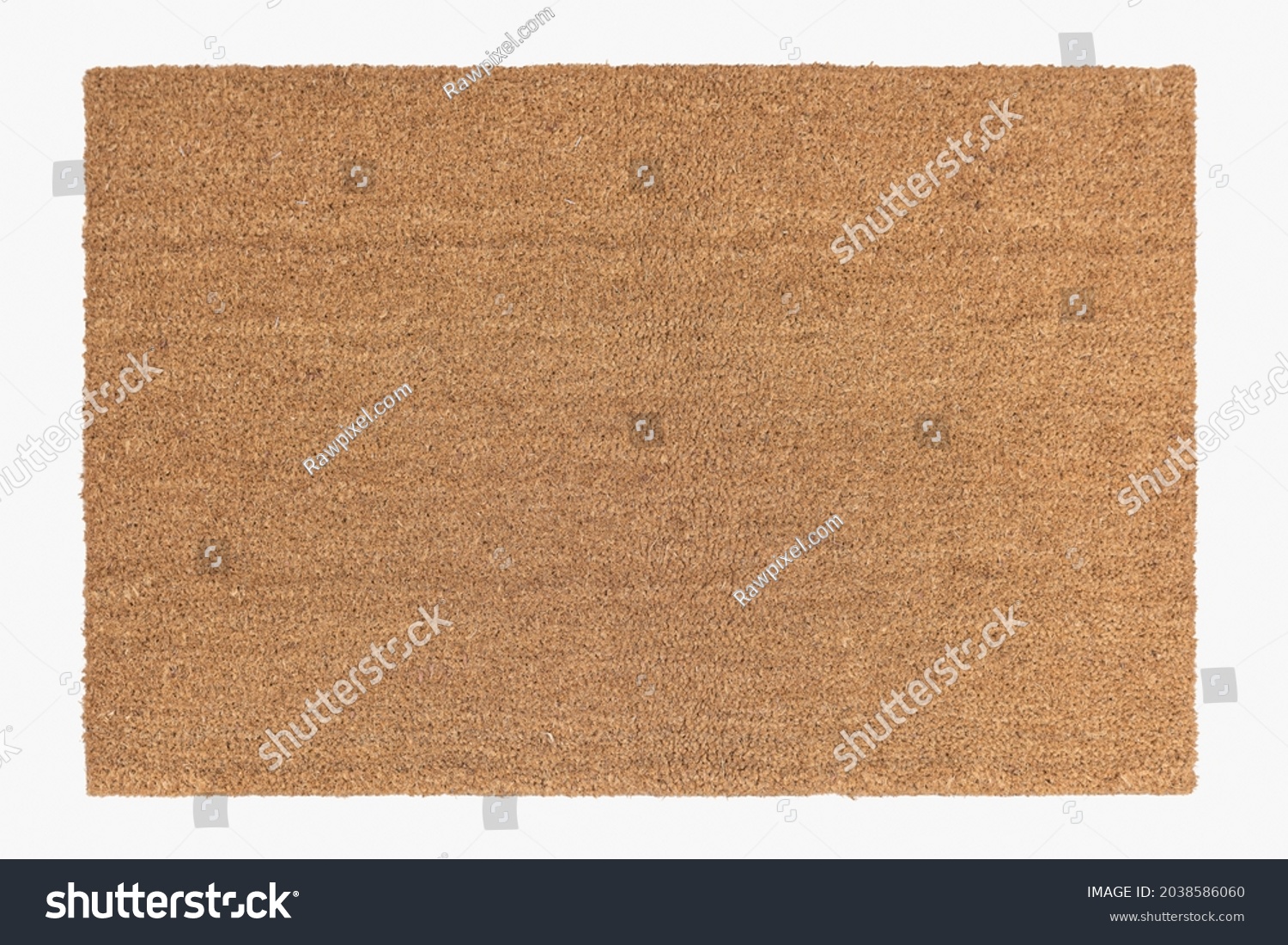 Brown rectangle door mat in minimal style #2038586060