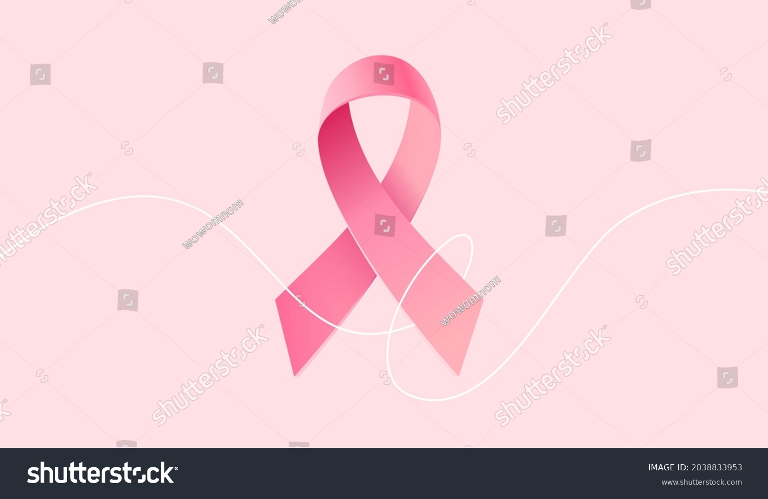 Vector Illustration of Pink Breast Cancer - Royalty Free Stock Vector ...