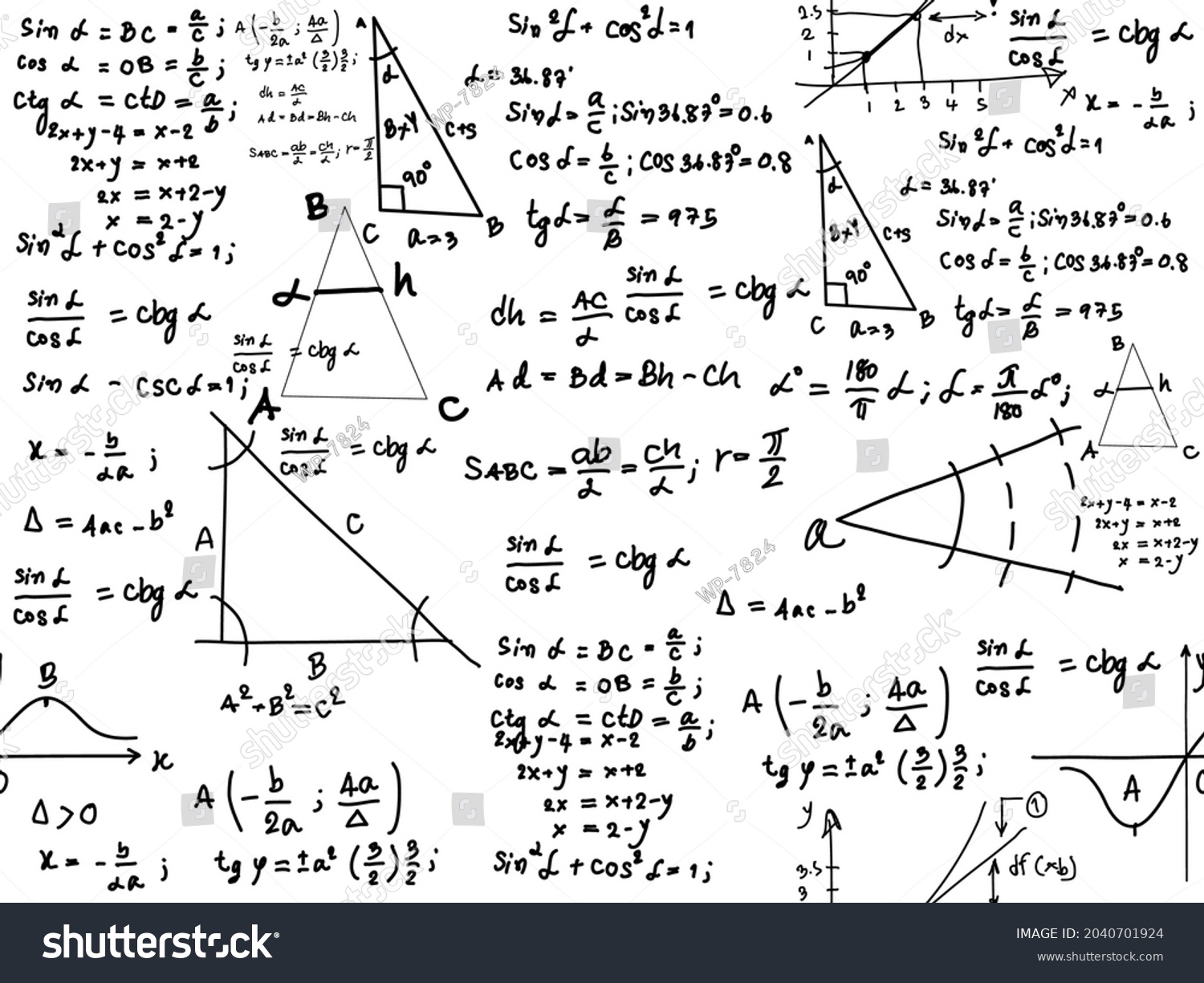 Hand drawn physic formulas Science knowledge - Royalty Free Stock ...