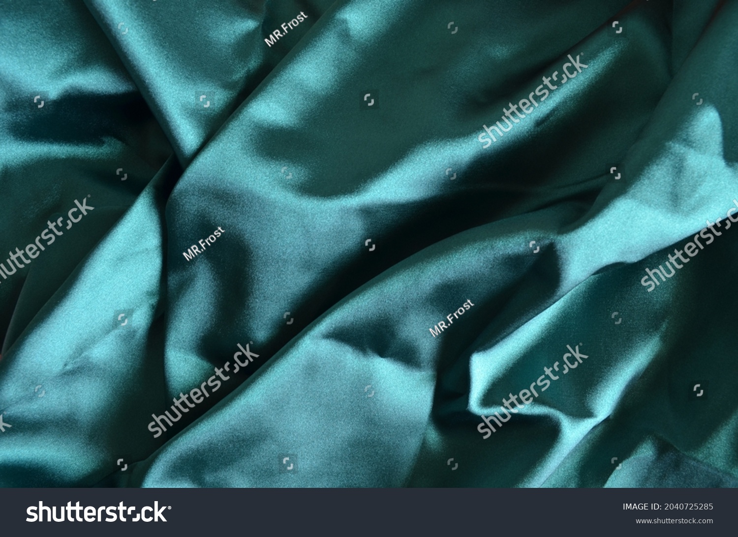 Blue cyan color fabric texture background for inserting your text #2040725285