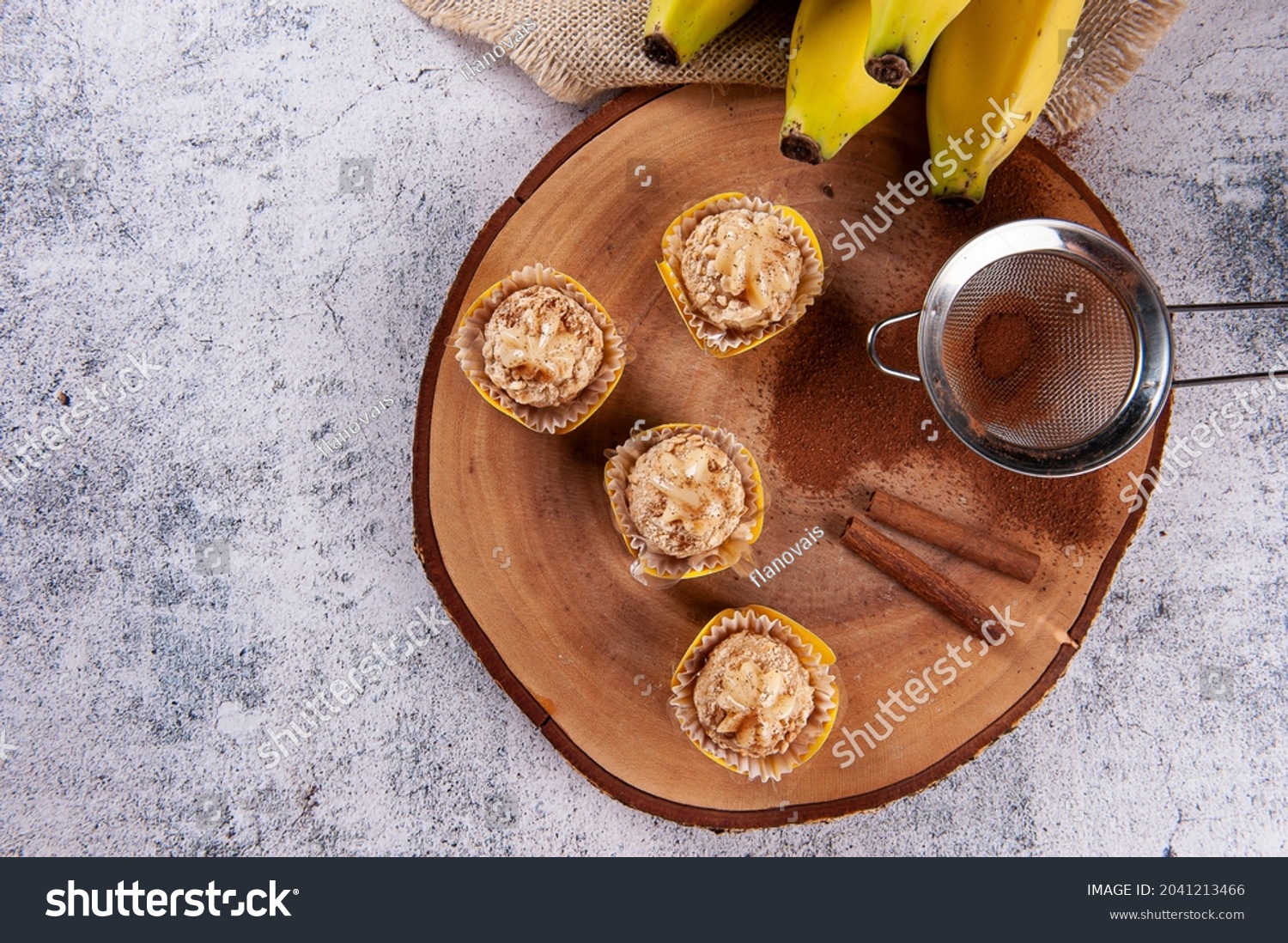 Banana and Cinnamon Gourmet Brigadeiro. Typical Brazilian sweet. #2041213466