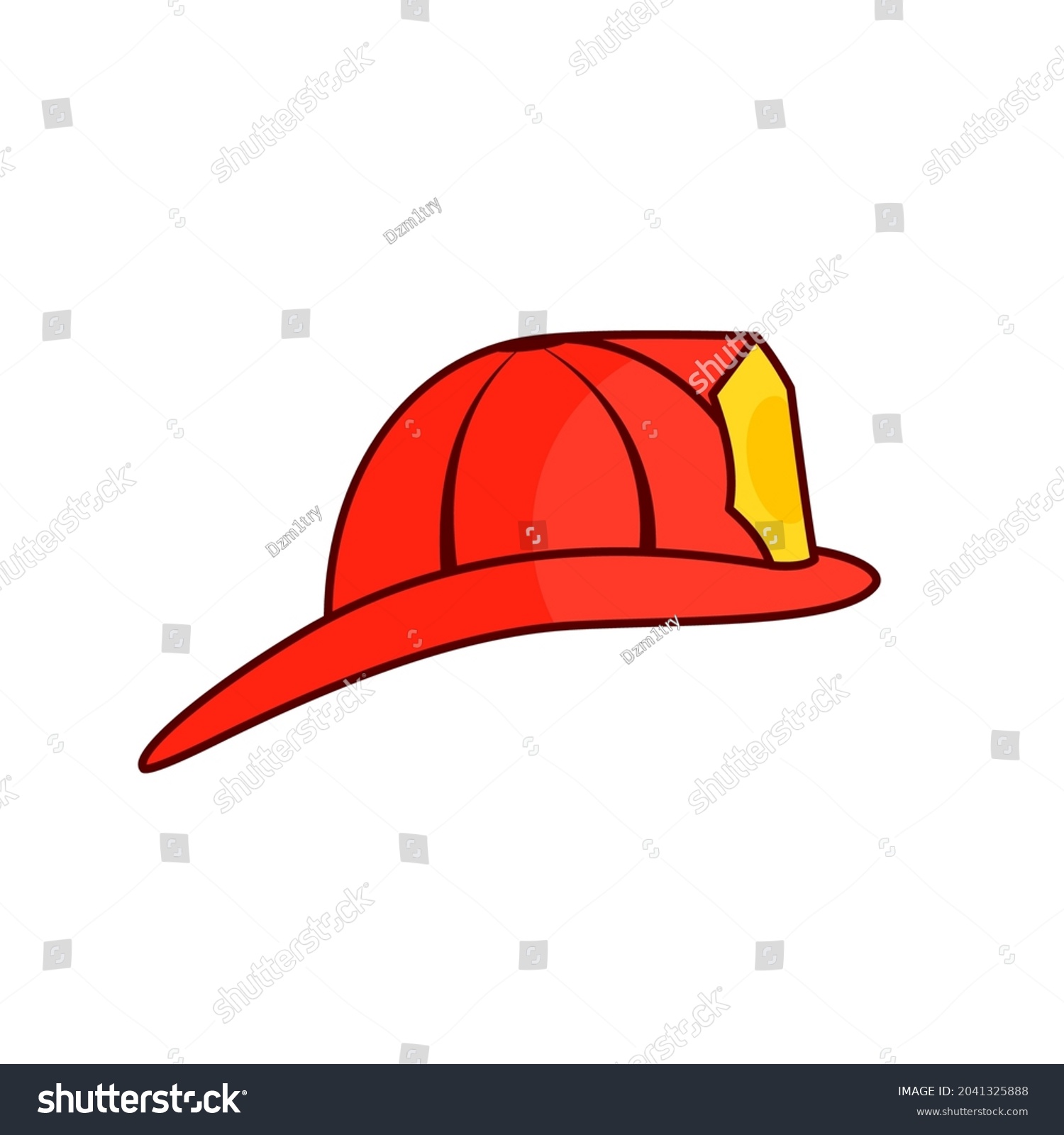 Firefighter hat icon. Clipart image isolated on - Royalty Free Stock ...