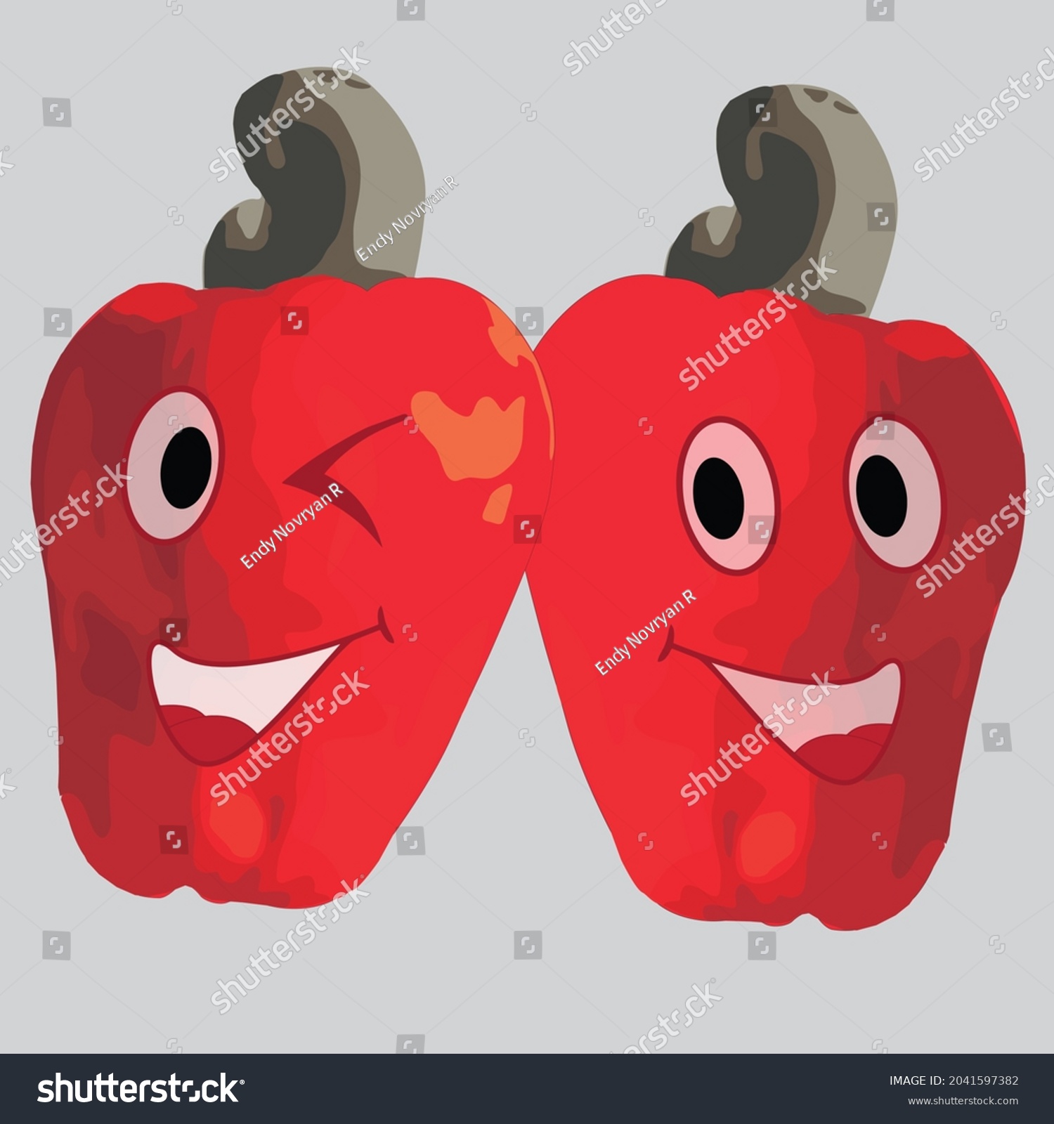 Cashew Emoticon Can Be Used For Flashcard Or Royalty Free Stock