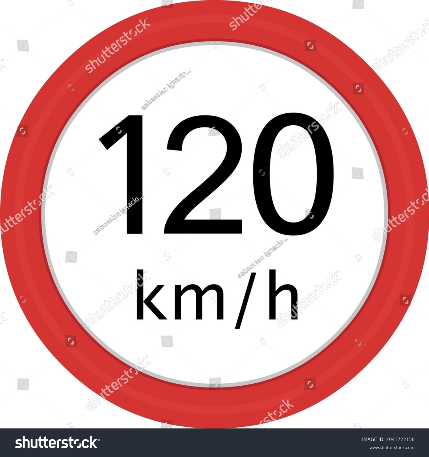 Vector Illustration Of Traffic Sign Maximum Royalty Free Stock Vector 2041722158 