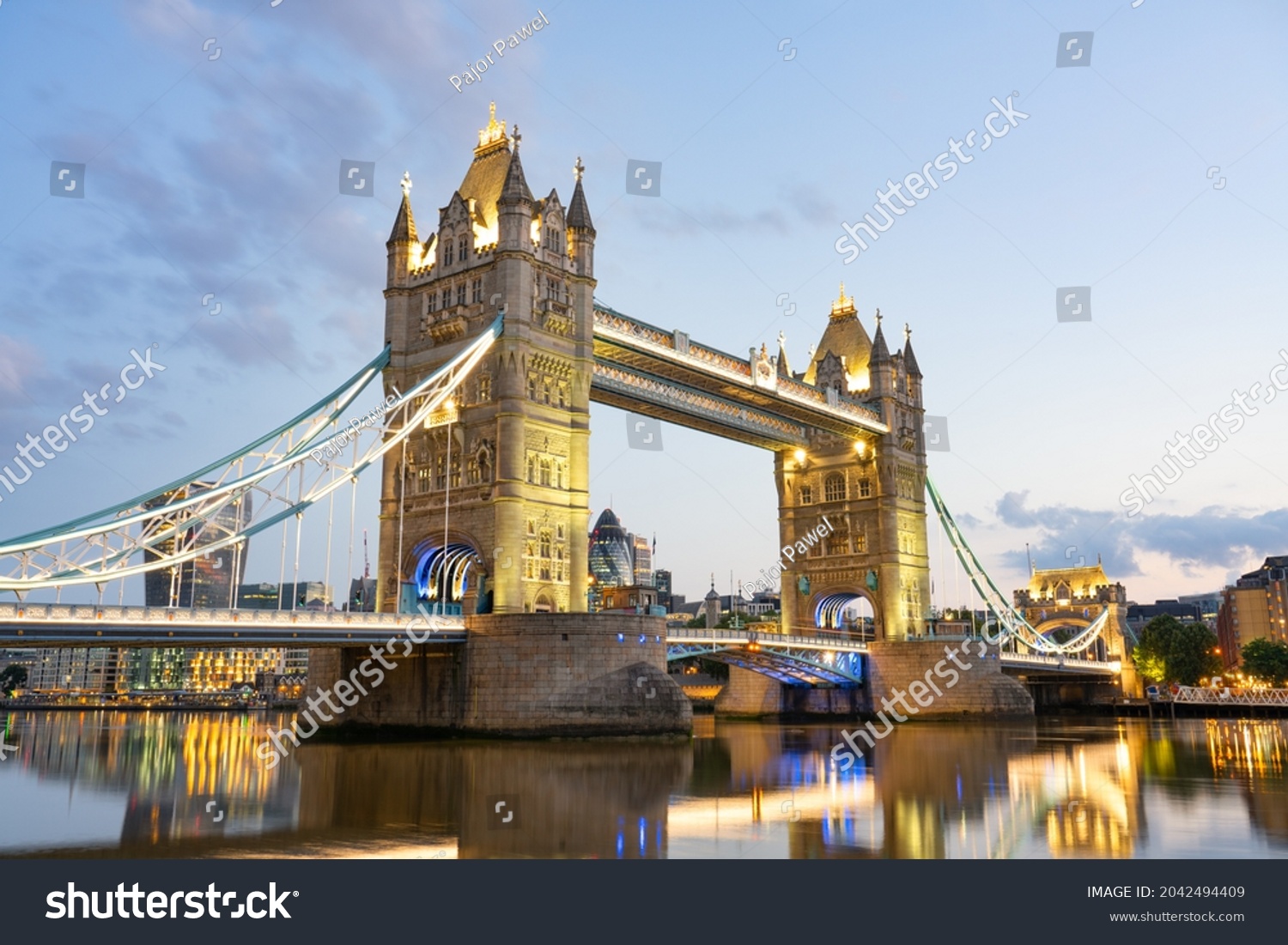 Tower Bridge at dawn in London. England #2042494409