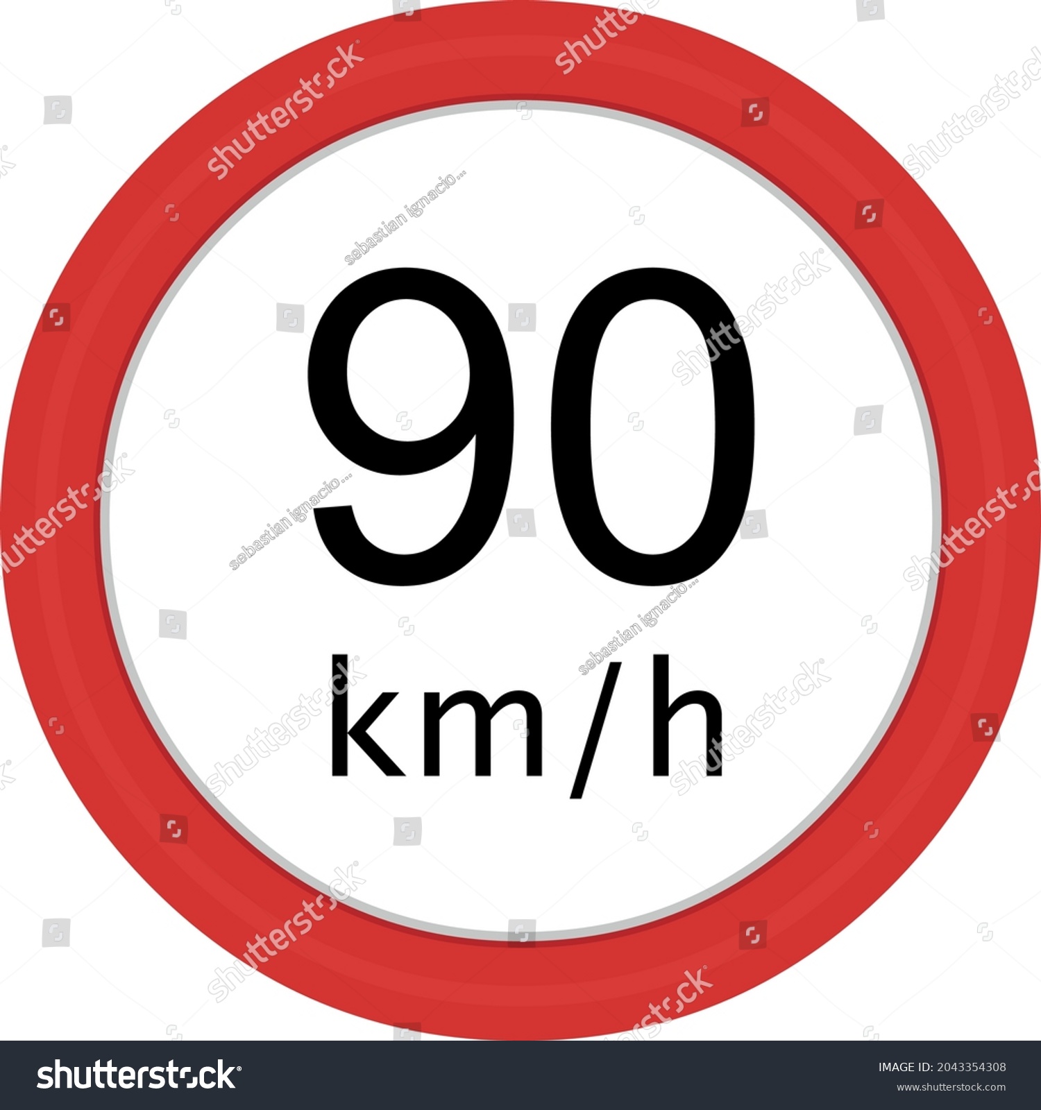 Vector illustration of traffic sign, maximum - Royalty Free Stock ...