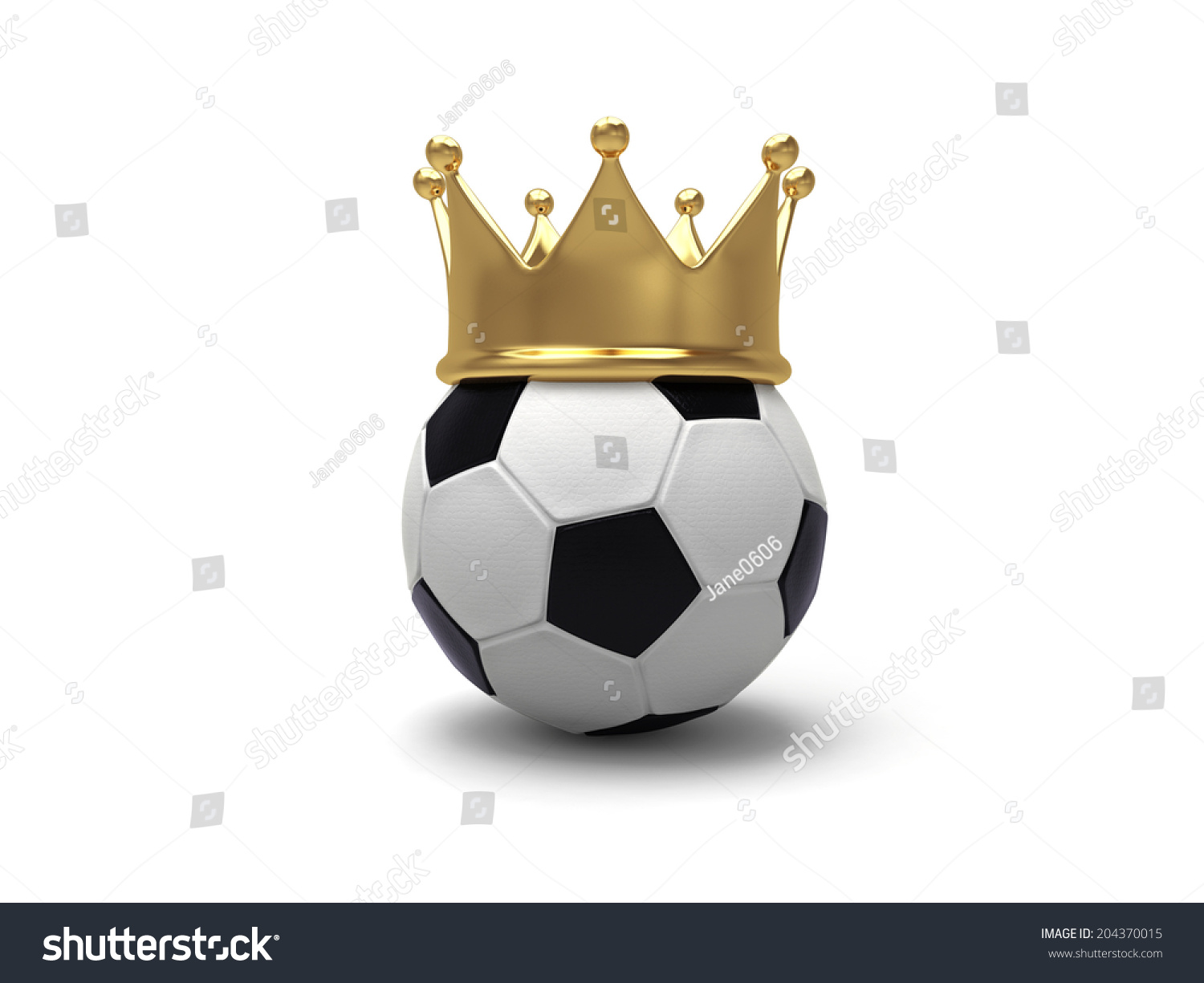 A 3d football with a crown isolated on white - Royalty Free Stock Photo ...