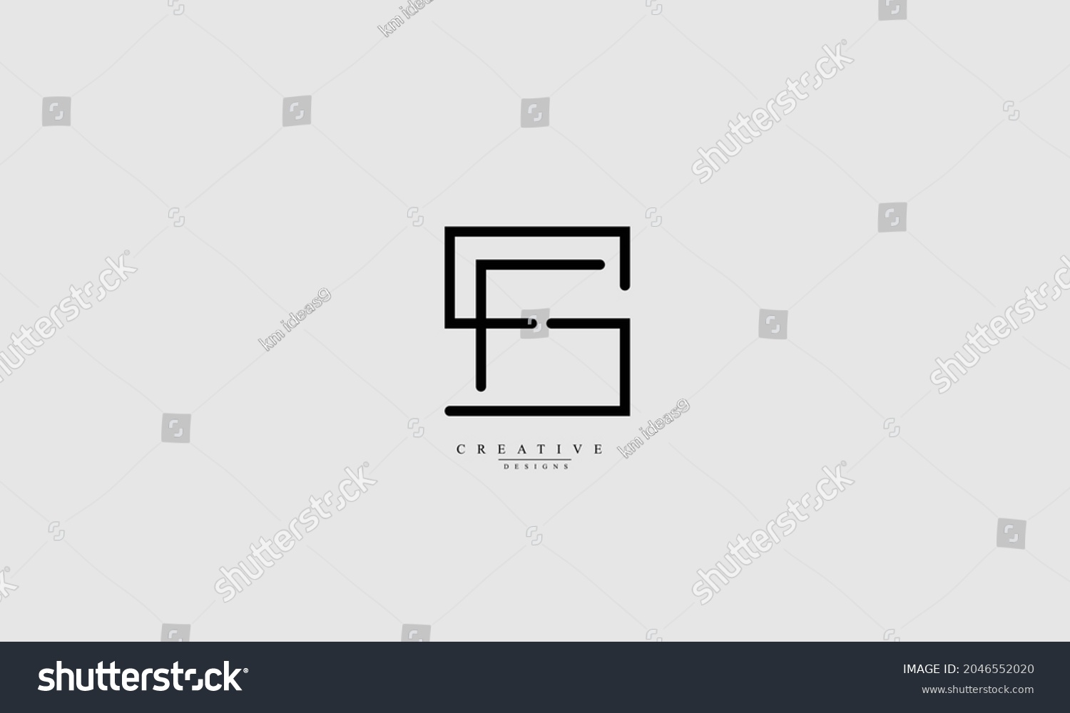 Alphabet Letters Initials Monogram Logo Sf Fs S Royalty Free Stock